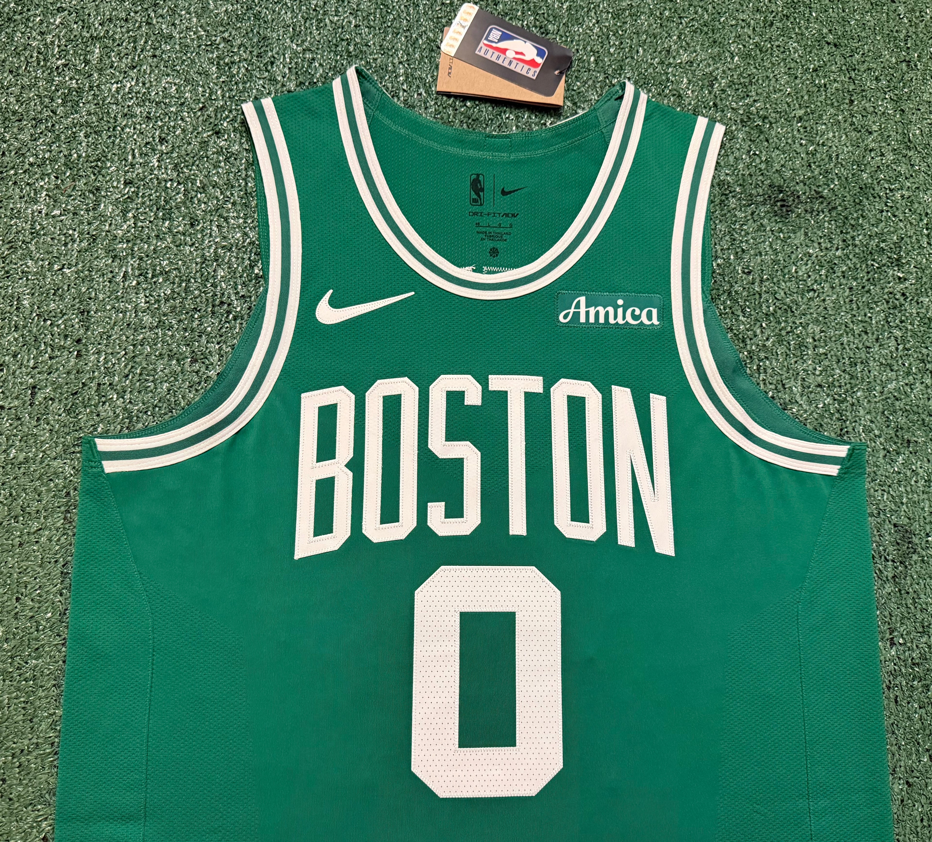 Jayson Tatum Boston Celtics Jersey #0 Nike ADV Authentic Green Size 48 (L) NBA