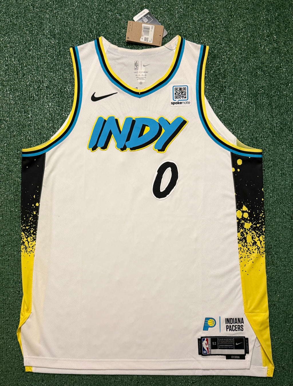 Tyrese Haliburton Indiana Pacers Jersey #0 Nike ADV Authentic White Size 52 (XL) NBA