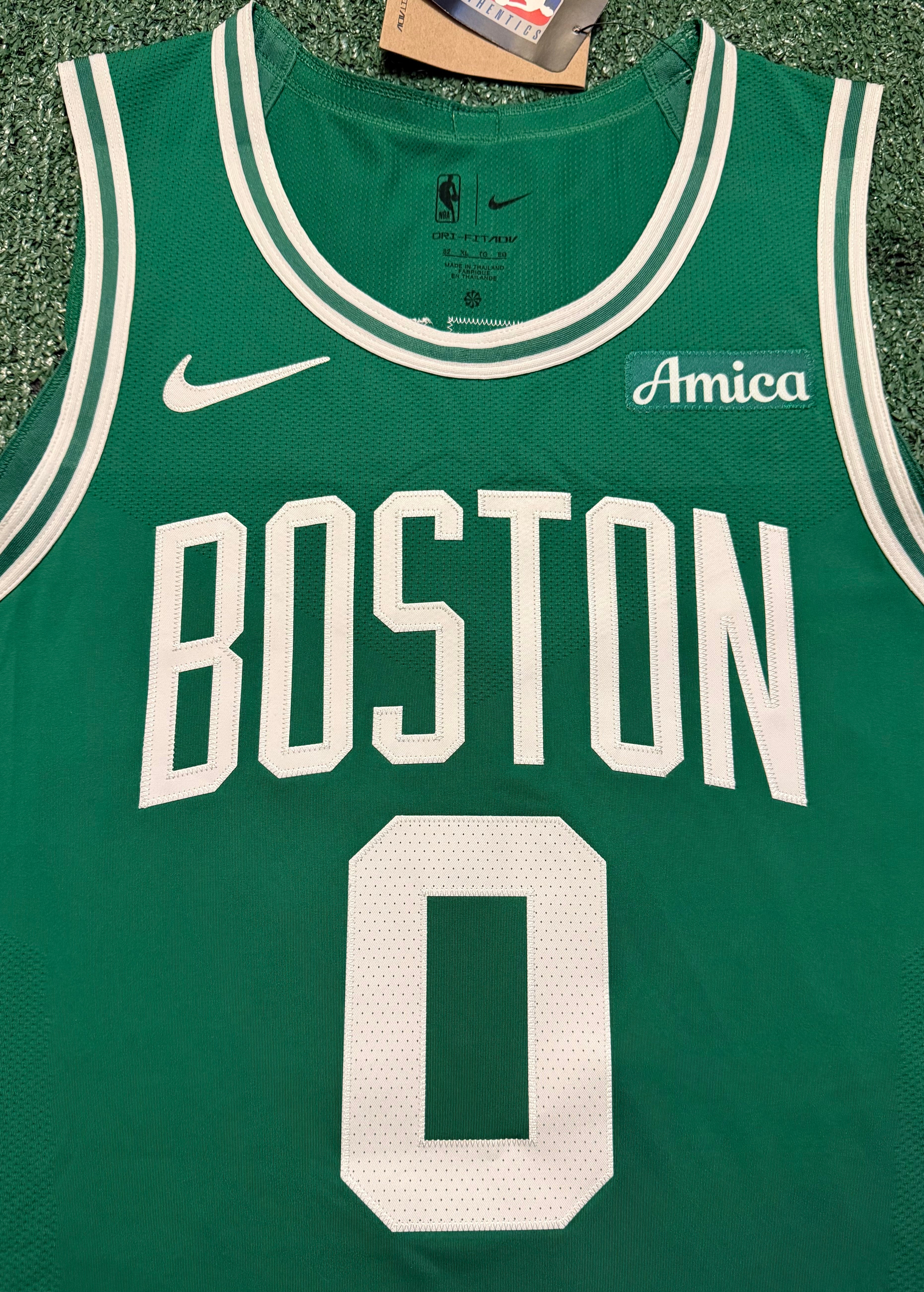 Jayson Tatum Boston Celtics Jersey #0 Nike ADV Authentic Green Size 52 (XL) NBA