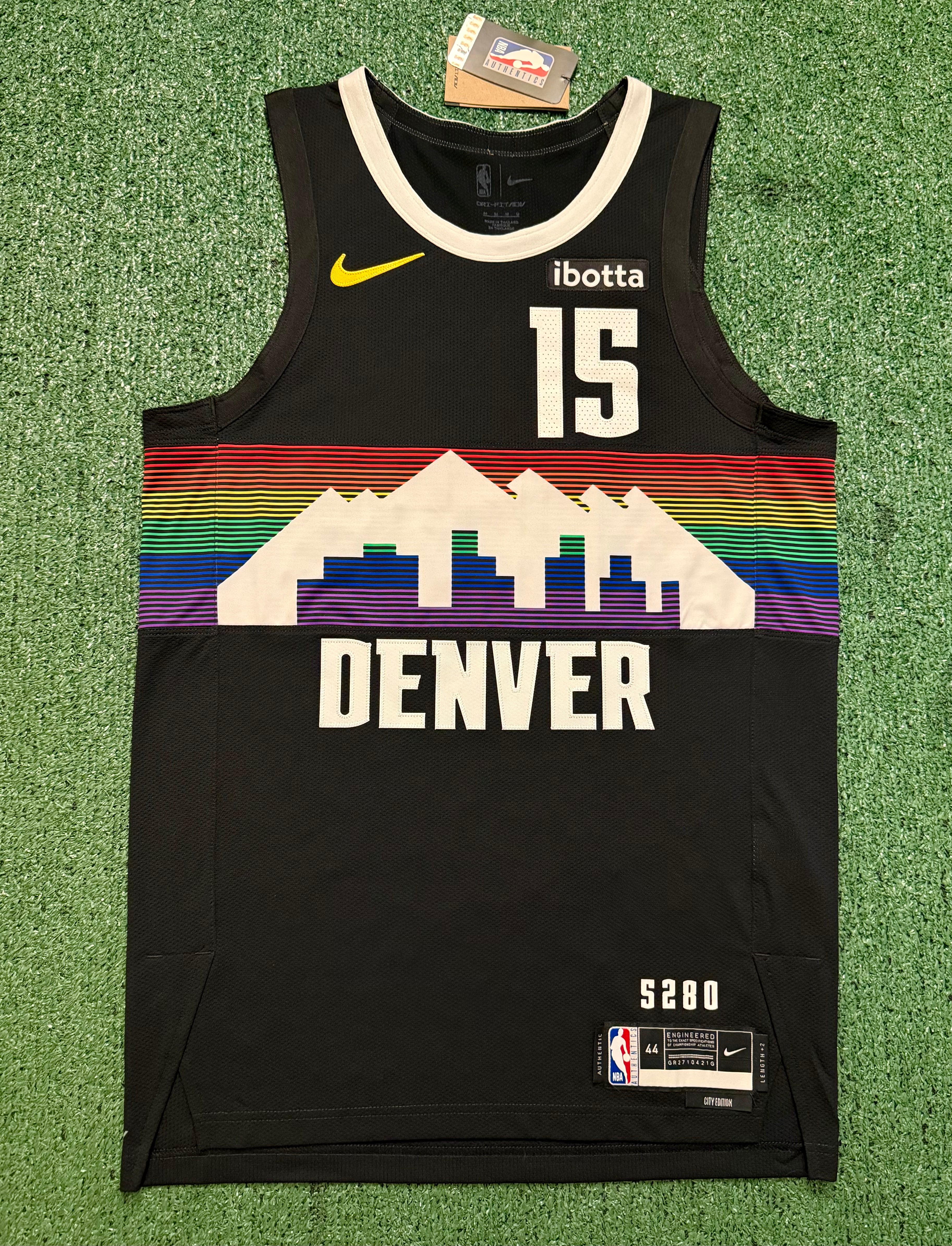 Nikola Jokic Denver Nuggets Jersey #15 Nike ADV Authentic Black Size 44 (M) NBA