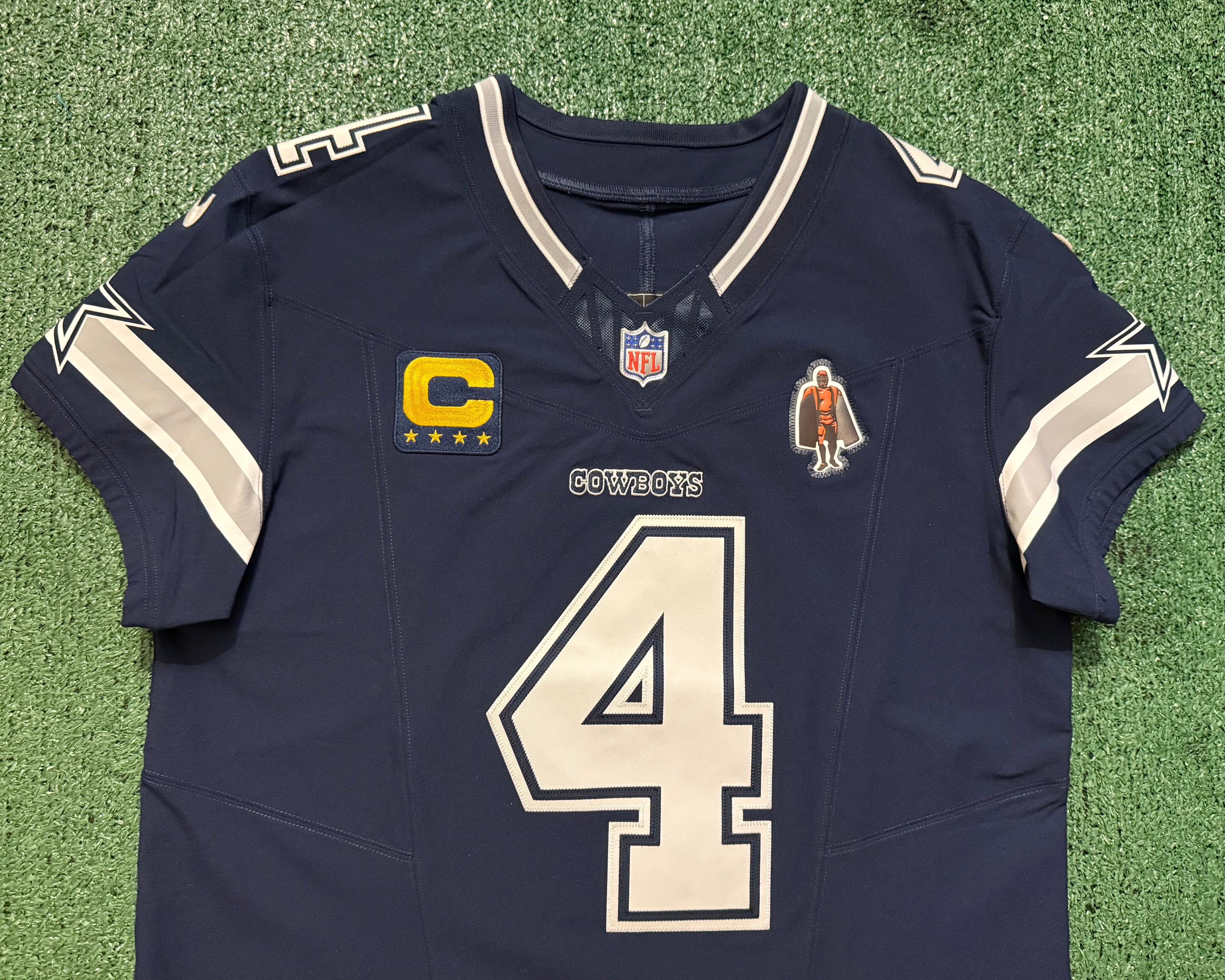 Dak Prescott Dallas Cowboys Jersey #4 Nike Vapor Fuse Elite Navy Size 44 (Large) NFL