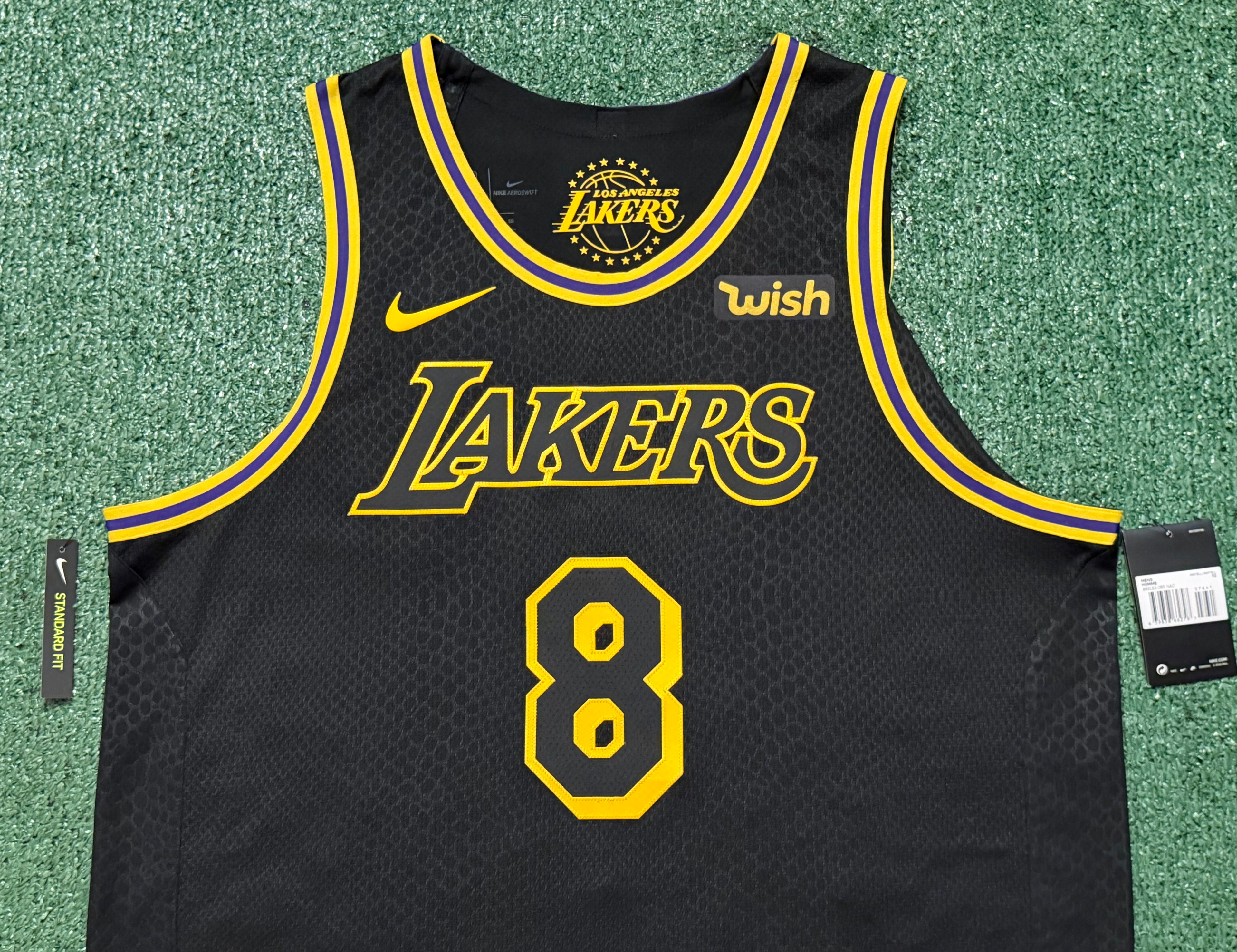Kobe Bryant Los Angeles Lakers Jersey #8 Nike AeroSwift Authentic Black Size 52 (XL) NBA