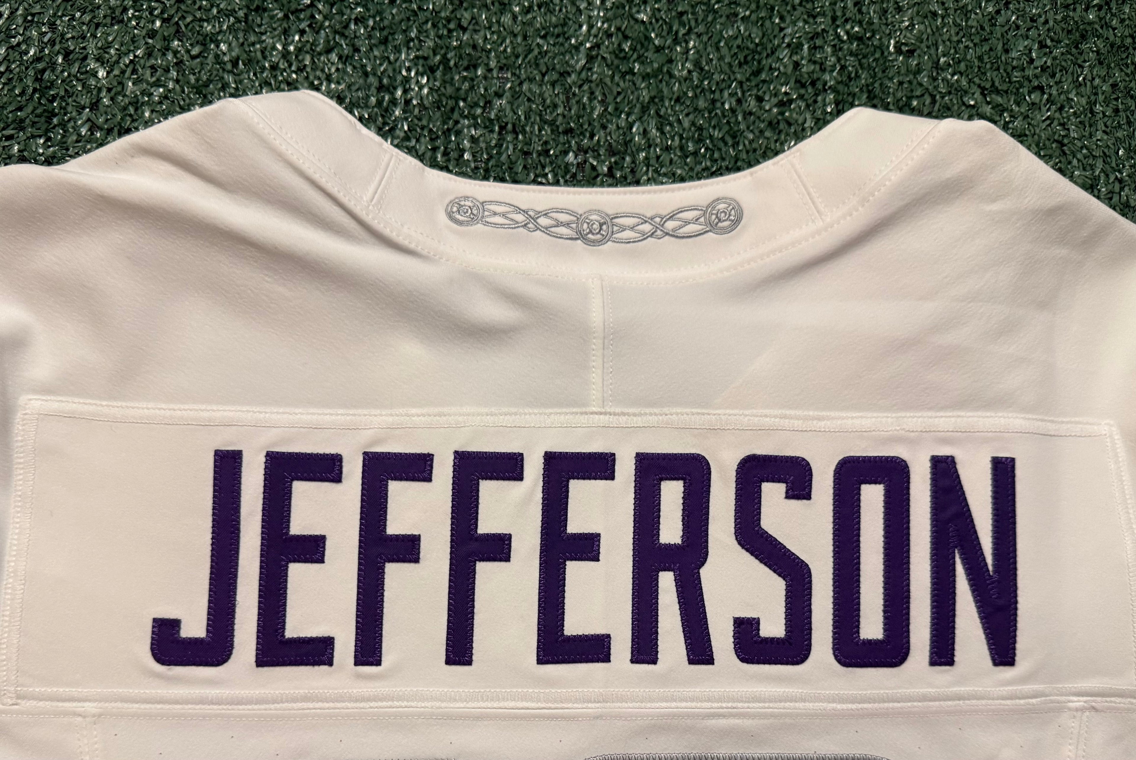 Justin Jefferson Minnesota Vikings Jersey #18 Nike Vapor FUSE Elite White Size 44 (Large) NFL