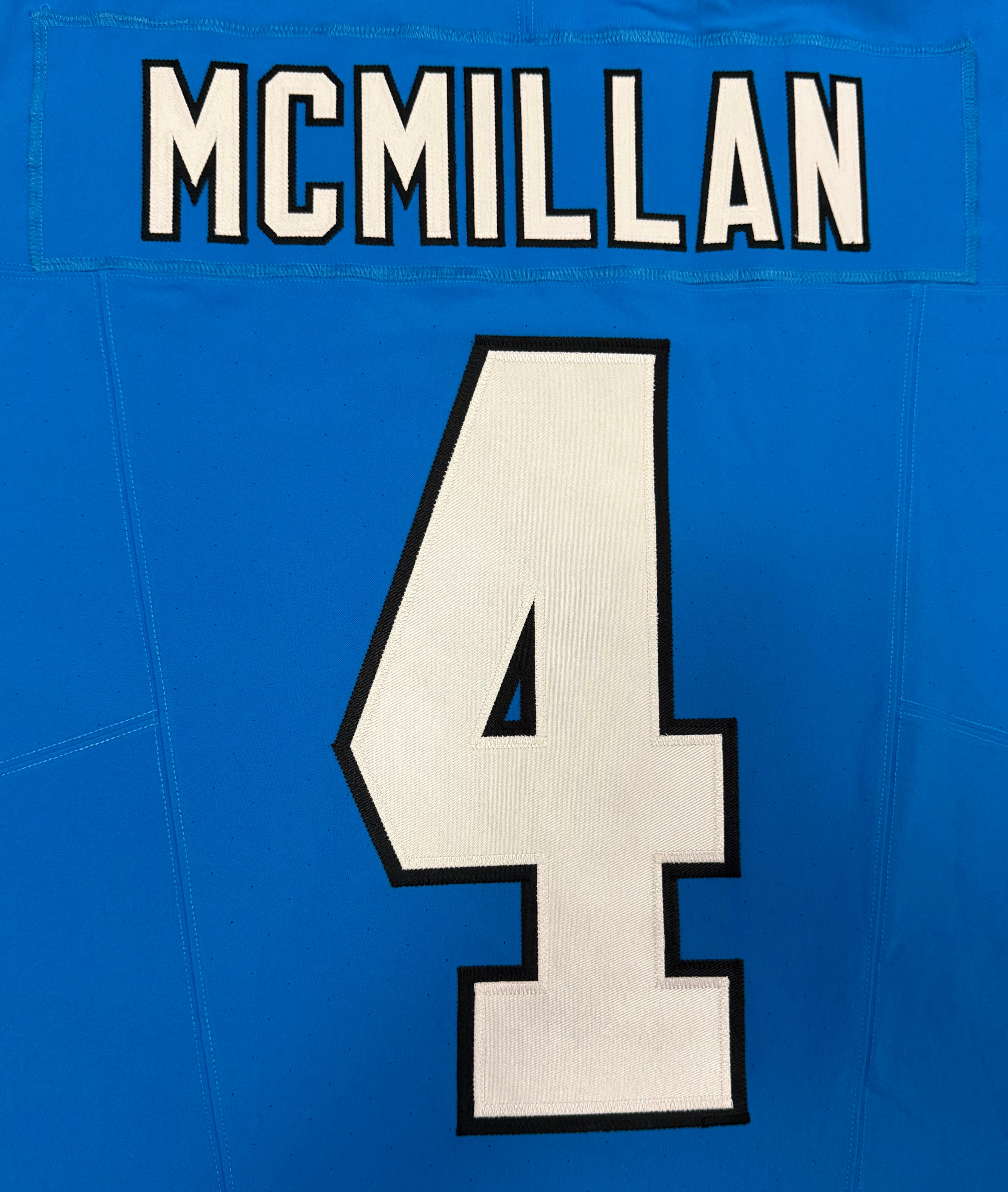 Tetairoa McMillan Carolina Panthers Jersey #4 Nike Vapor FUSE Elite Blue Size 48 (XL) NFL