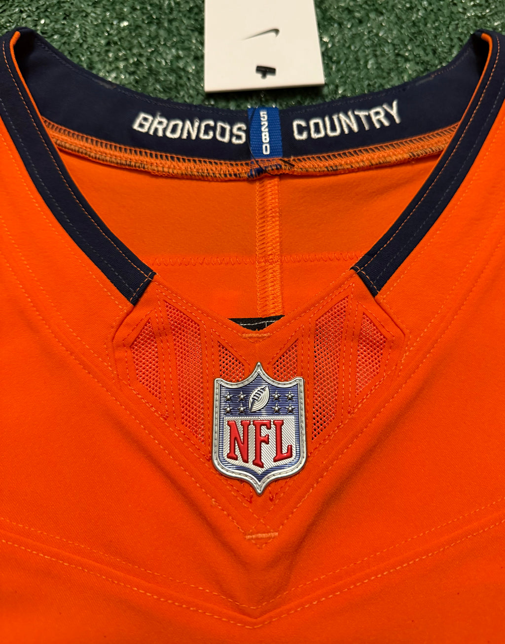 Bo Nix Denver Broncos Jersey #10 Nike Vapor Fuse Elite Orange Size 44 (L) NFL