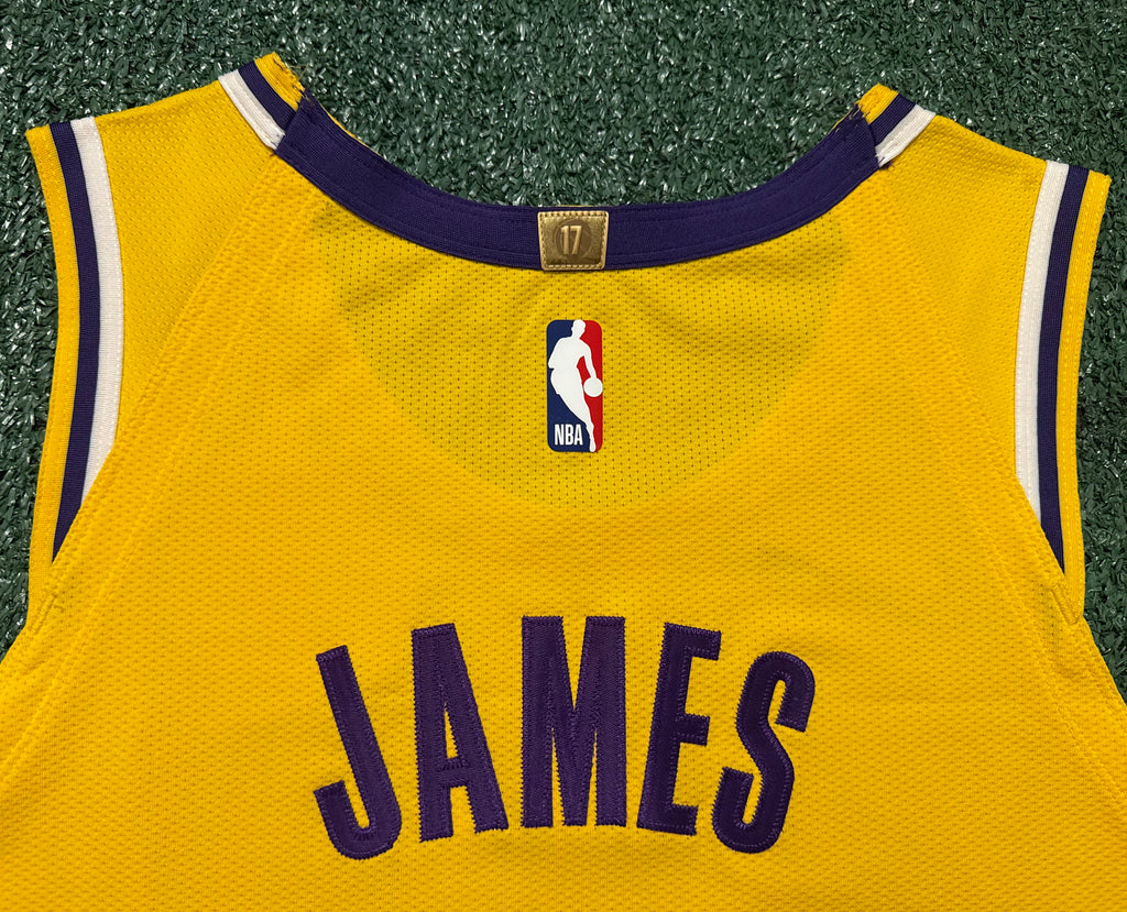 LeBron James Los Angeles Lakers Jersey #23 Nike ADV Authentic Gold Size 48 (L) NBA