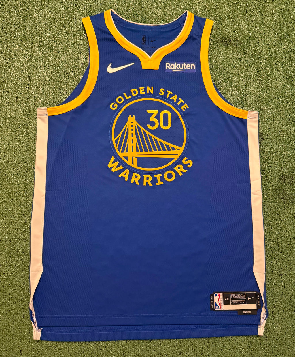 Steph Curry Golden State Warriors Jersey #30 Nike ADV Authentic Blue Size 48 (L) NBA