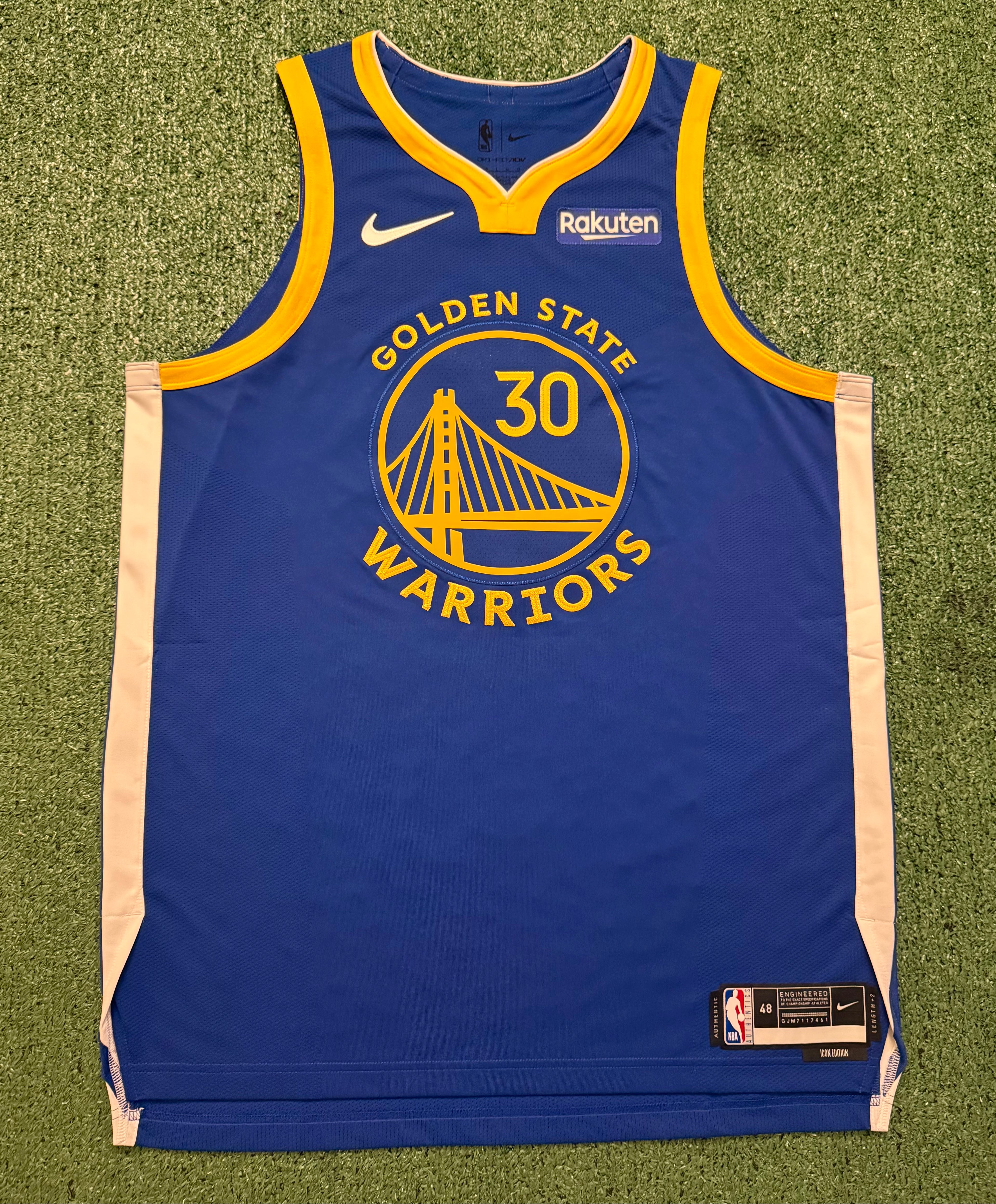 Steph Curry Golden State Warriors Jersey #30 Nike ADV Authentic Blue Size 48 (L) NBA