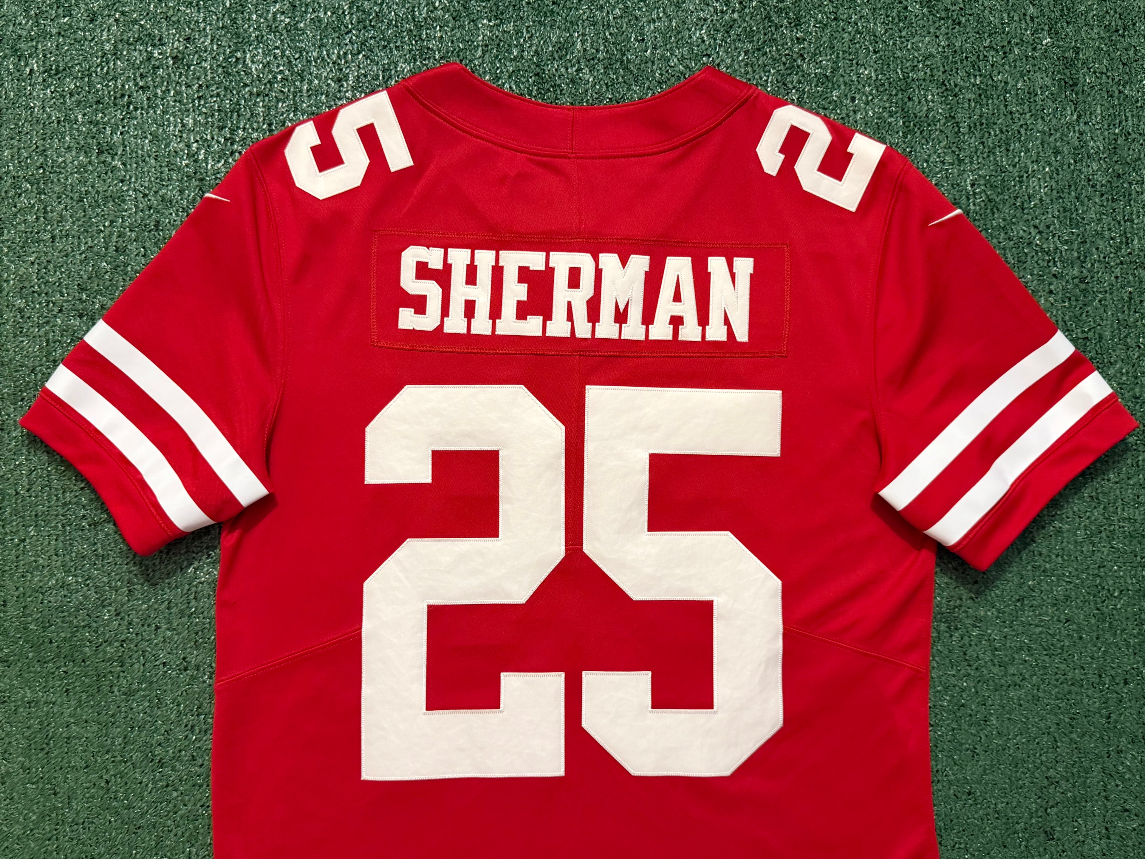 Richard Sherman San Francisco 49ers Jersey #25 Nike Vapor Limited Red Size (Medium) NFL
