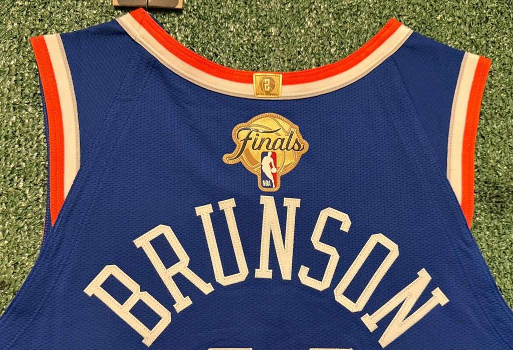 Jalen Brunson New York Knicks Jersey #11 Finals Nike ADV Authentic Blue Size 48 (L) NBA