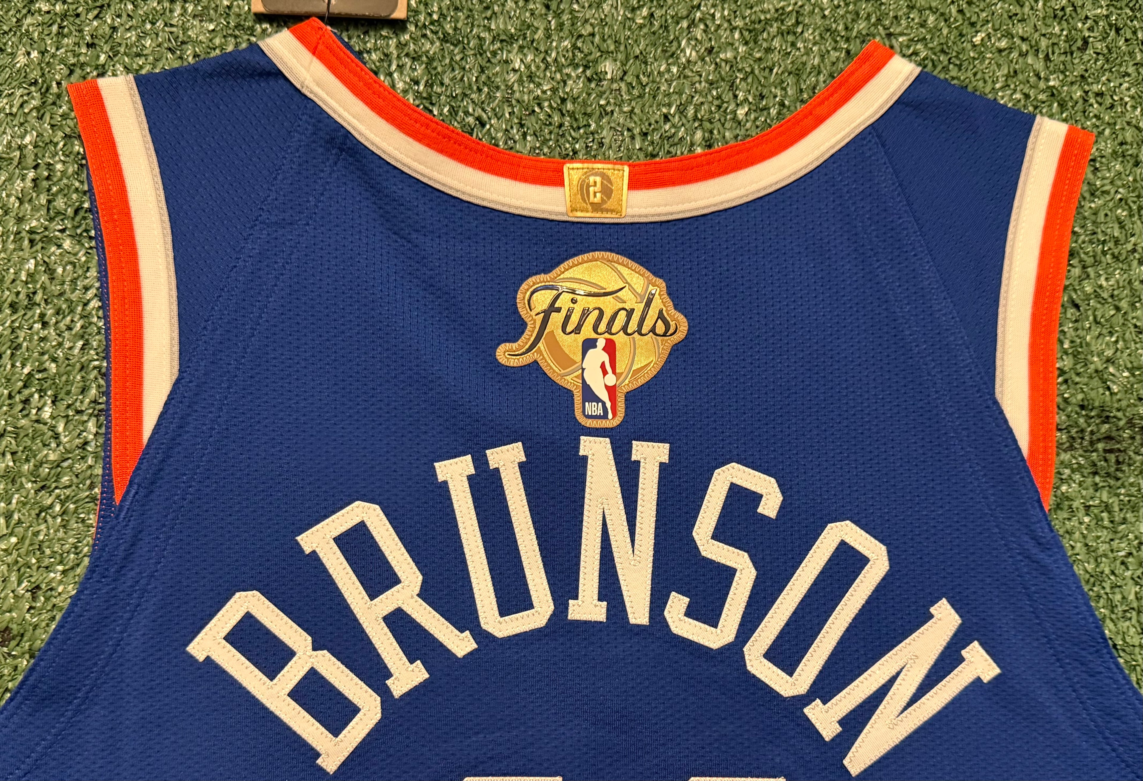 Jalen Brunson New York Knicks Jersey #11 Finals Nike ADV Authentic Blue Size 48 (L) NBA