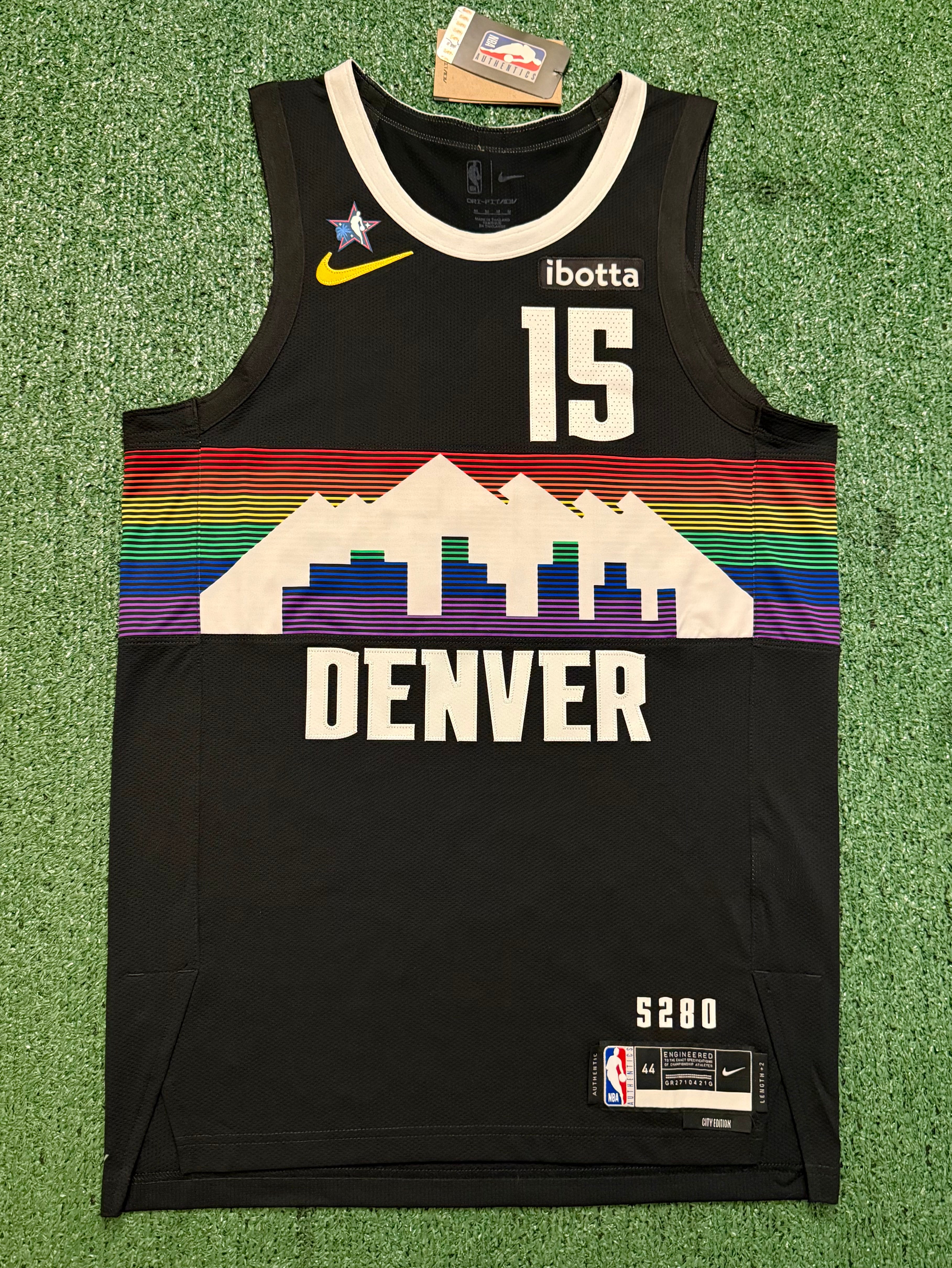 Nikola Jokic Denver Nuggets Jersey #15 Nike ADV Authentic Black Size 44 (M) NBA