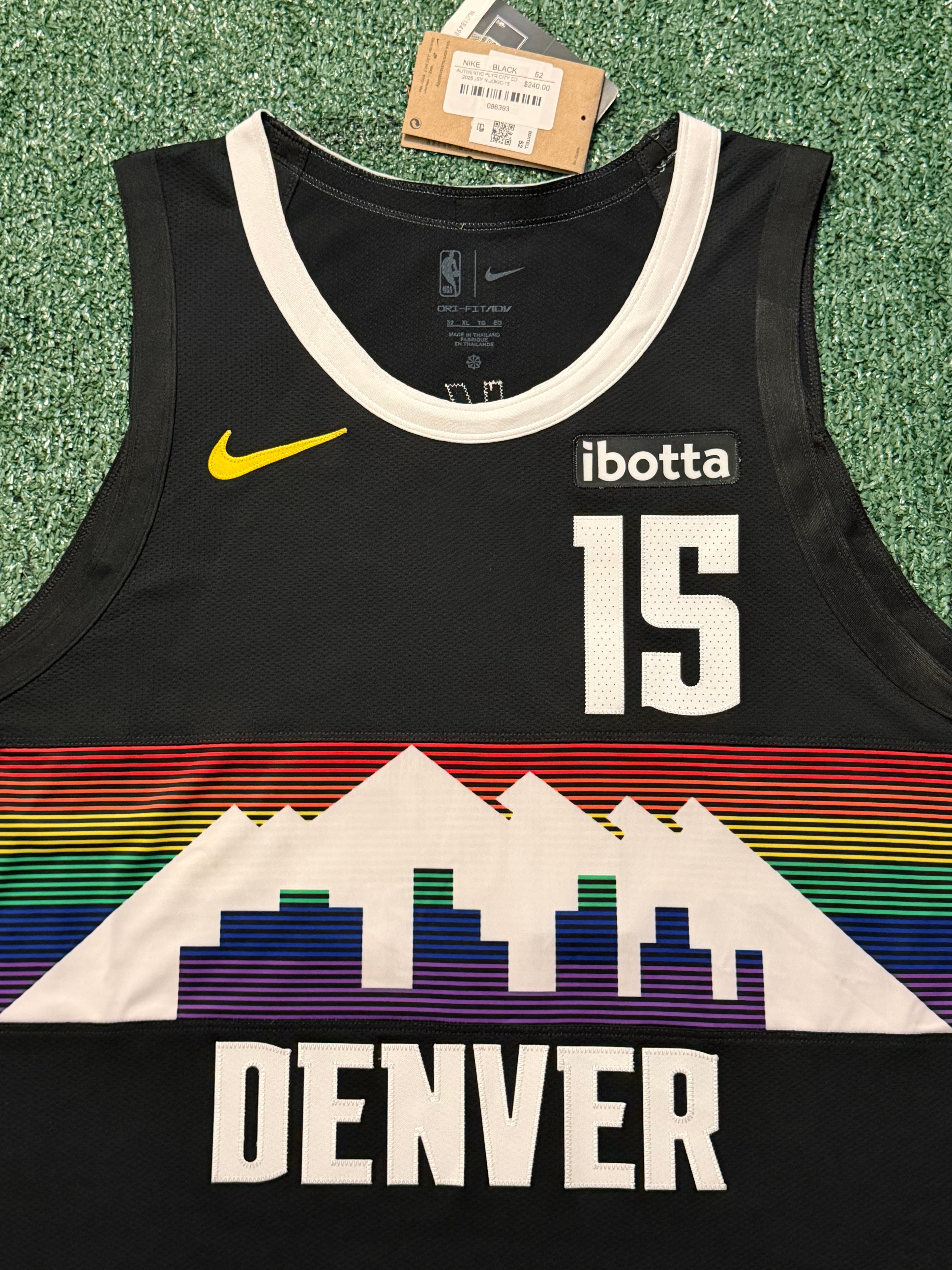 Nikola Jokic Denver Nuggets Jersey #15 Nike ADV Authentic Black Size 52 (XL) NBA