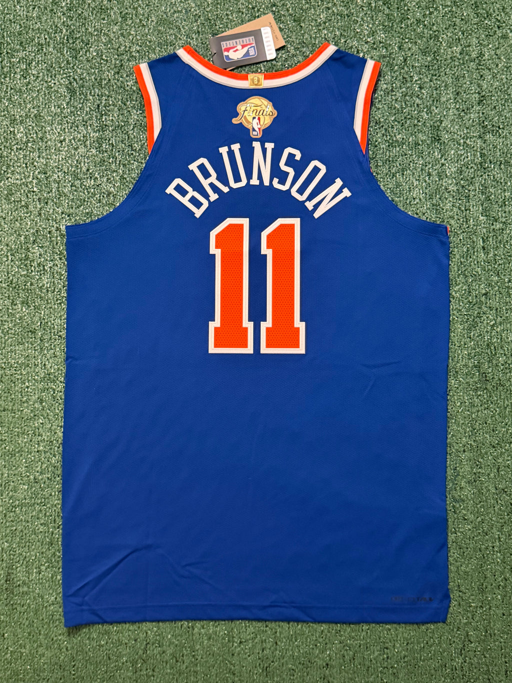Jalen Brunson New York Knicks Jersey #11 Finals Nike ADV Authentic Blue Size 48 (L) NBA