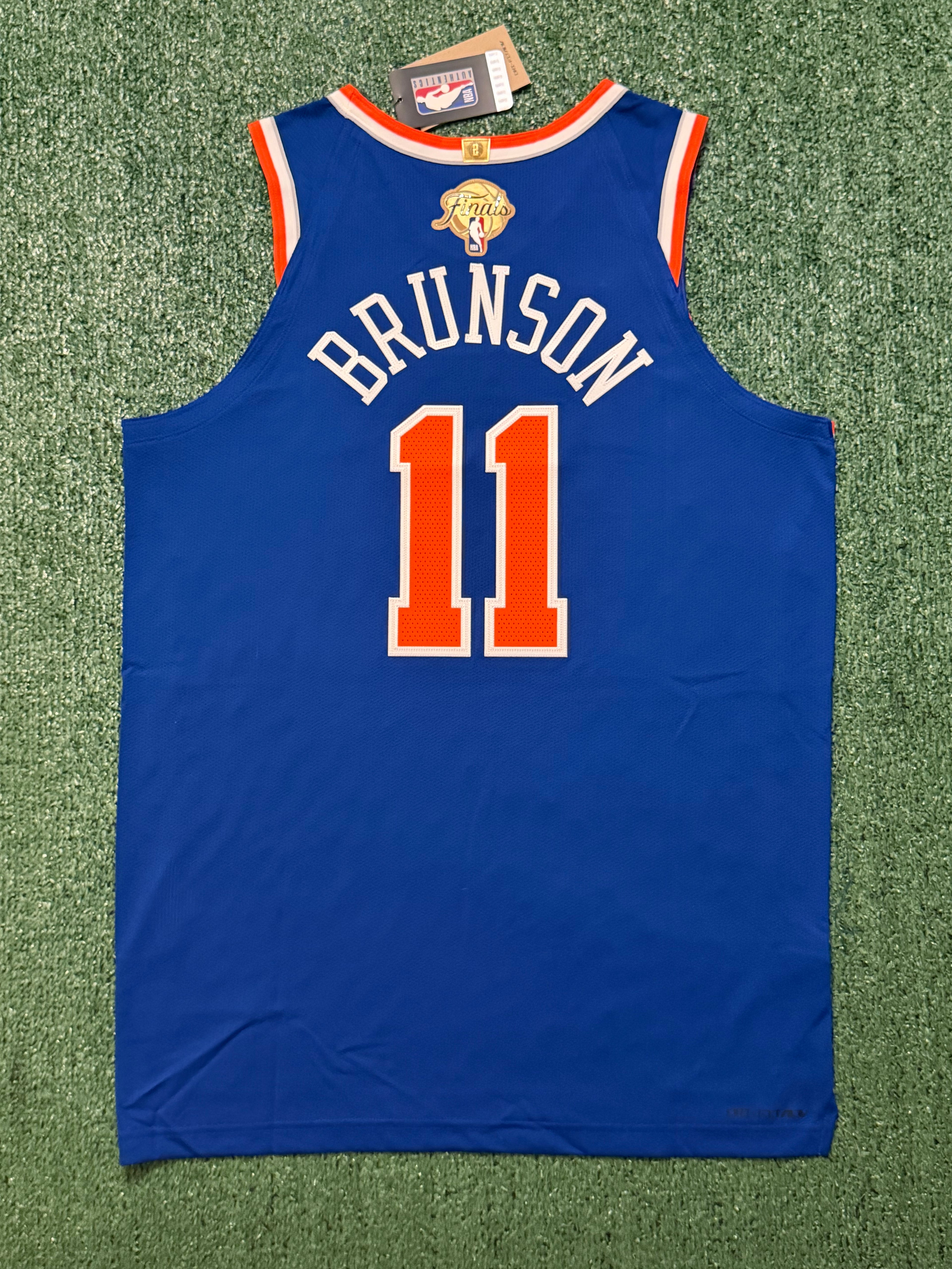 Jalen Brunson New York Knicks Jersey #11 Finals Nike ADV Authentic Blue Size 48 (L) NBA