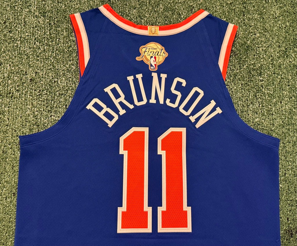 Jalen Brunson New York Knicks Jersey #11 Finals Nike ADV Authentic Blue Size 44 (M) NBA