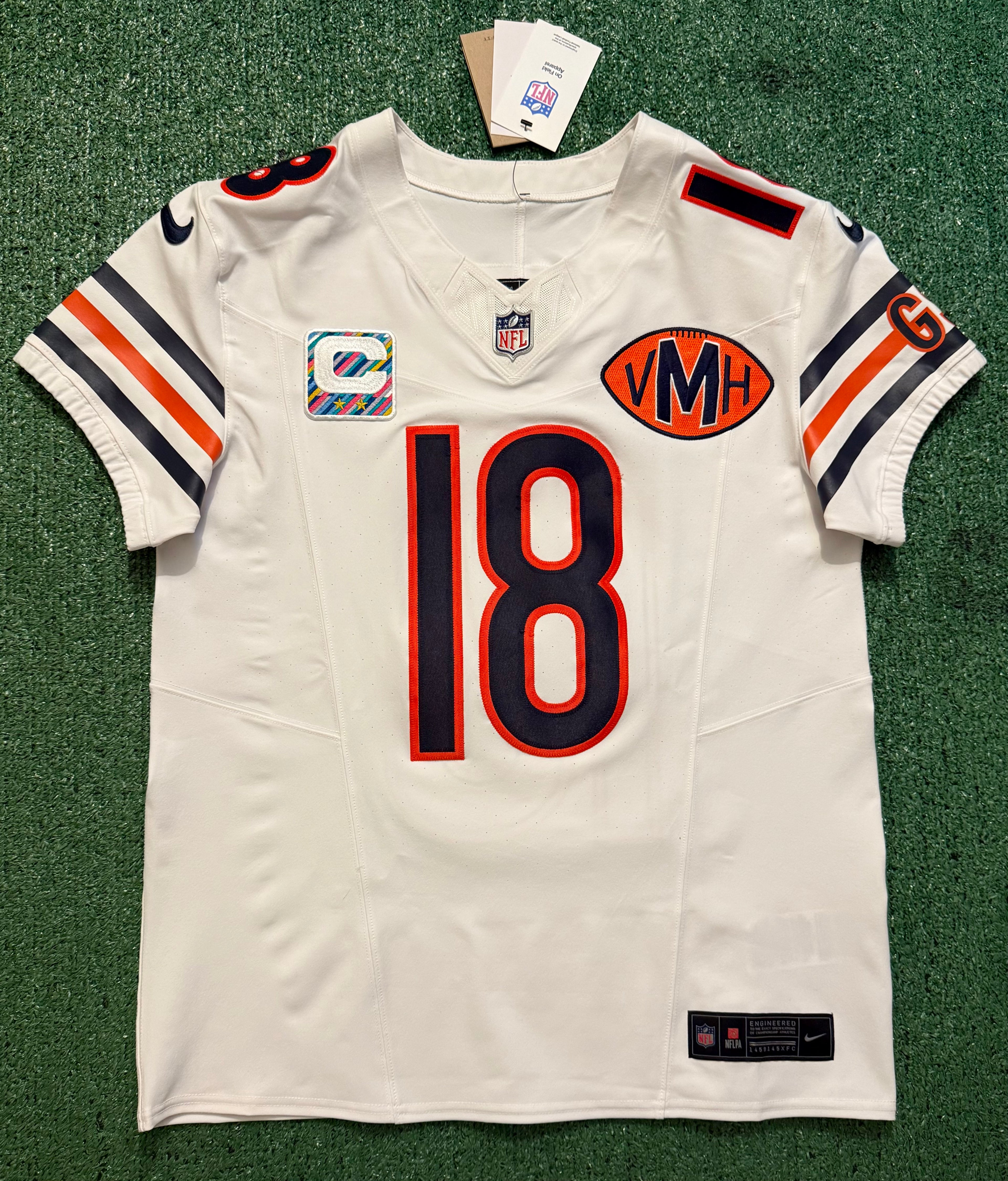 Caleb Williams Chicago Bears Jersey #18 Nike Vapor FUSE Elite White Size 40 (Medium) NFL