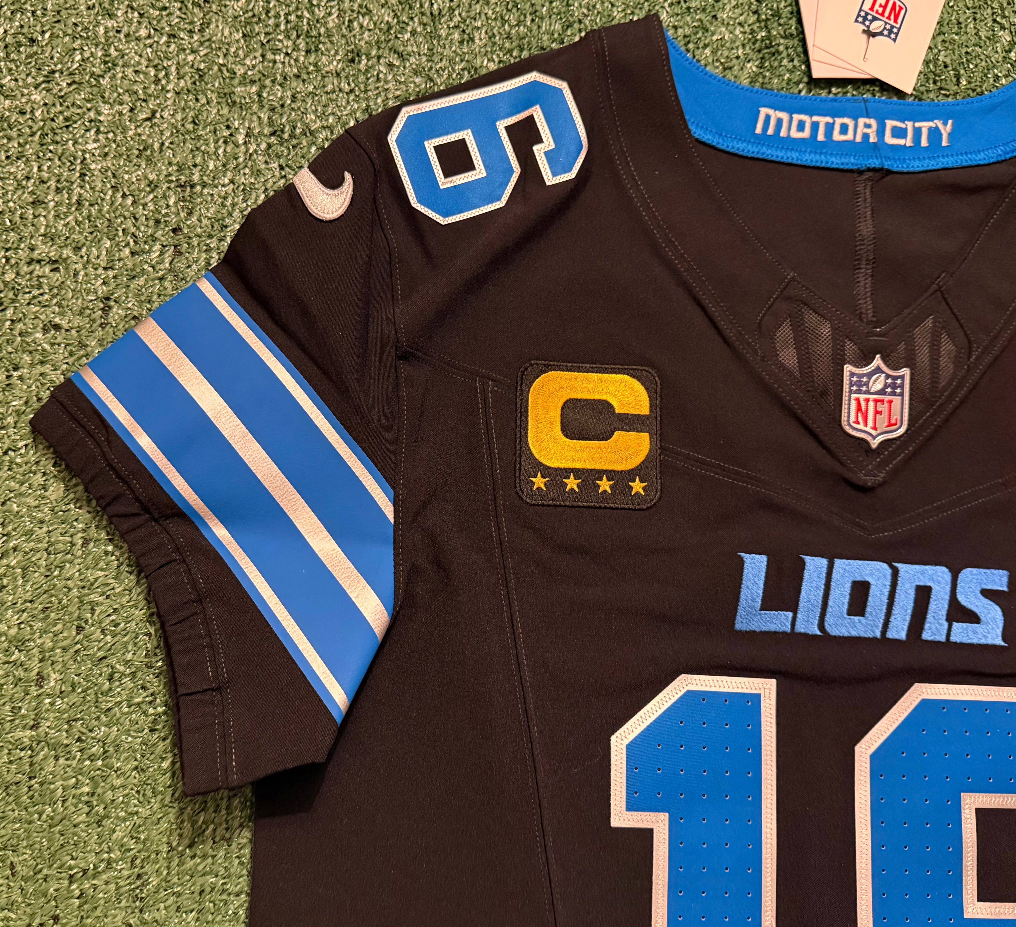 Jared Goff Detroit Lions Jersey #16  Nike Vapor FUSE Elite Black Size 40 (Medium) NFL