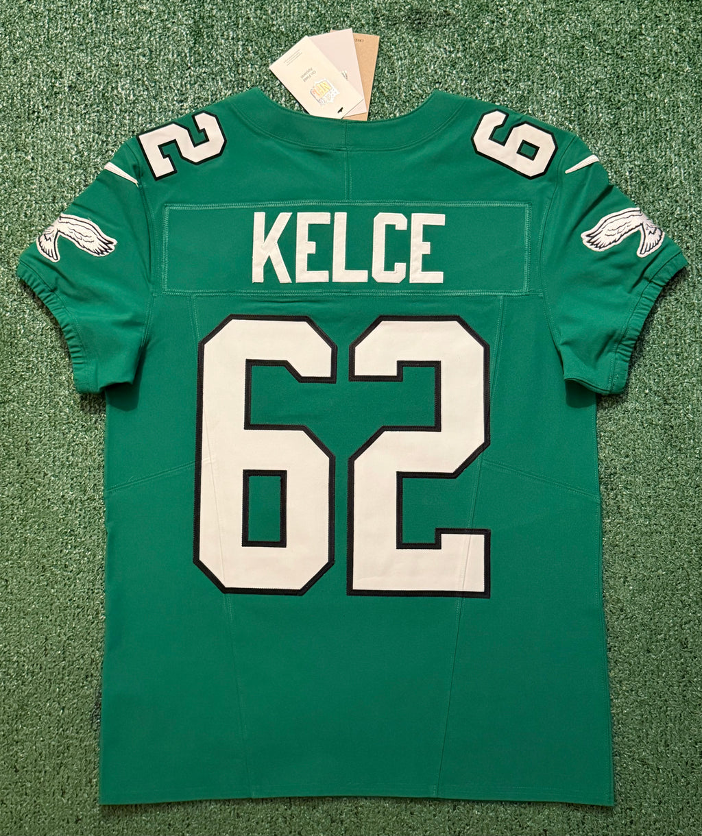 Jason Kelce Philadelphia Eagles Jersey #62 Nike Vapor FUSE Elite Kelly Green Size 40 (Medium) NFL