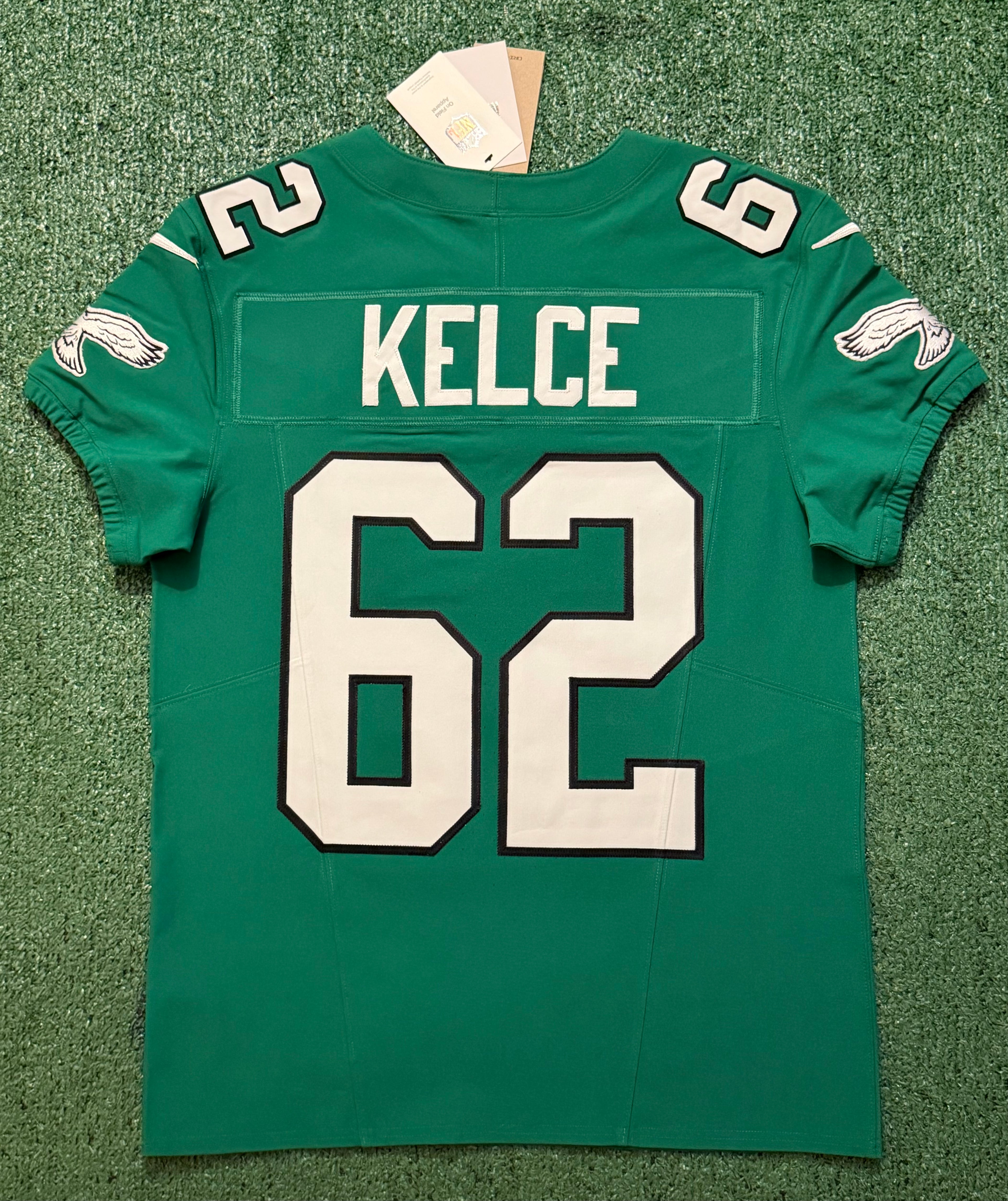 Jason Kelce Philadelphia Eagles Jersey #62 Nike Vapor FUSE Elite Kelly Green Size 40 (Medium) NFL