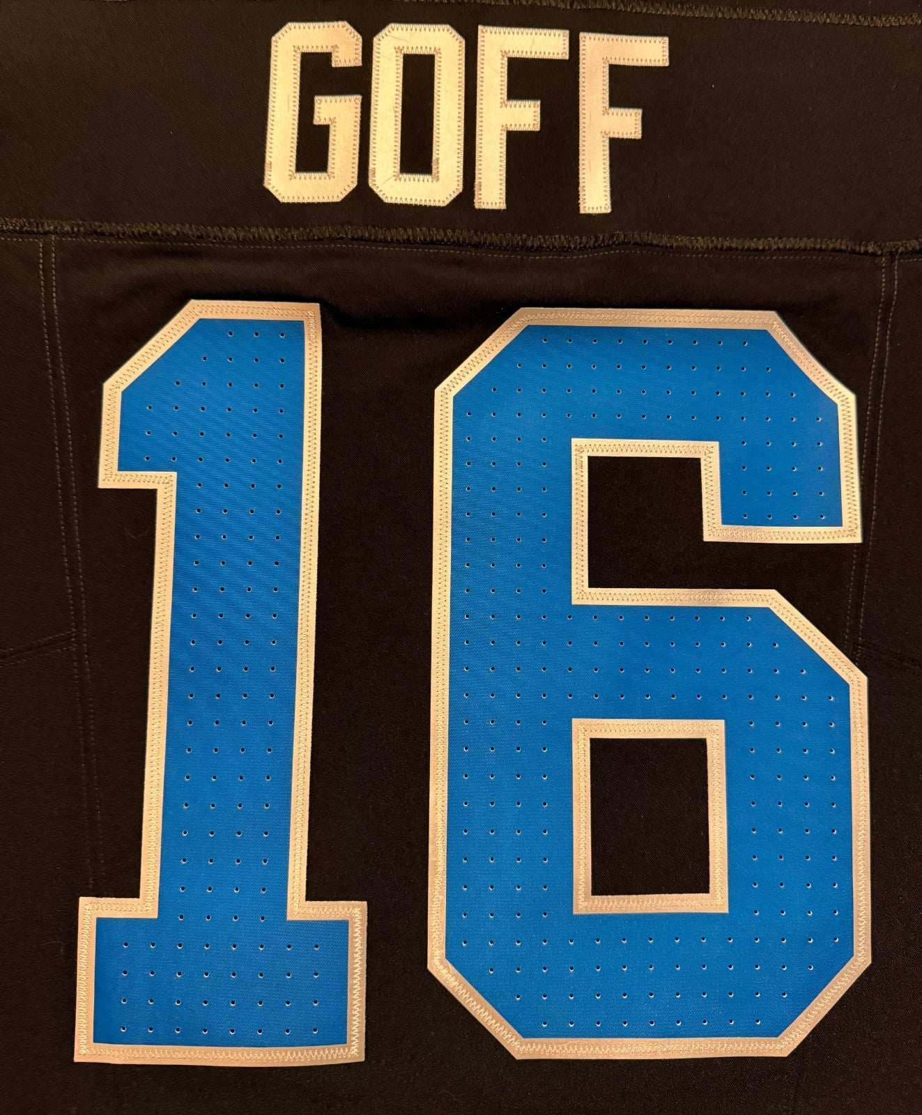 Jared Goff Detroit Lions Jersey #16  Nike Vapor FUSE Elite Black Size 44 (Large) NFL