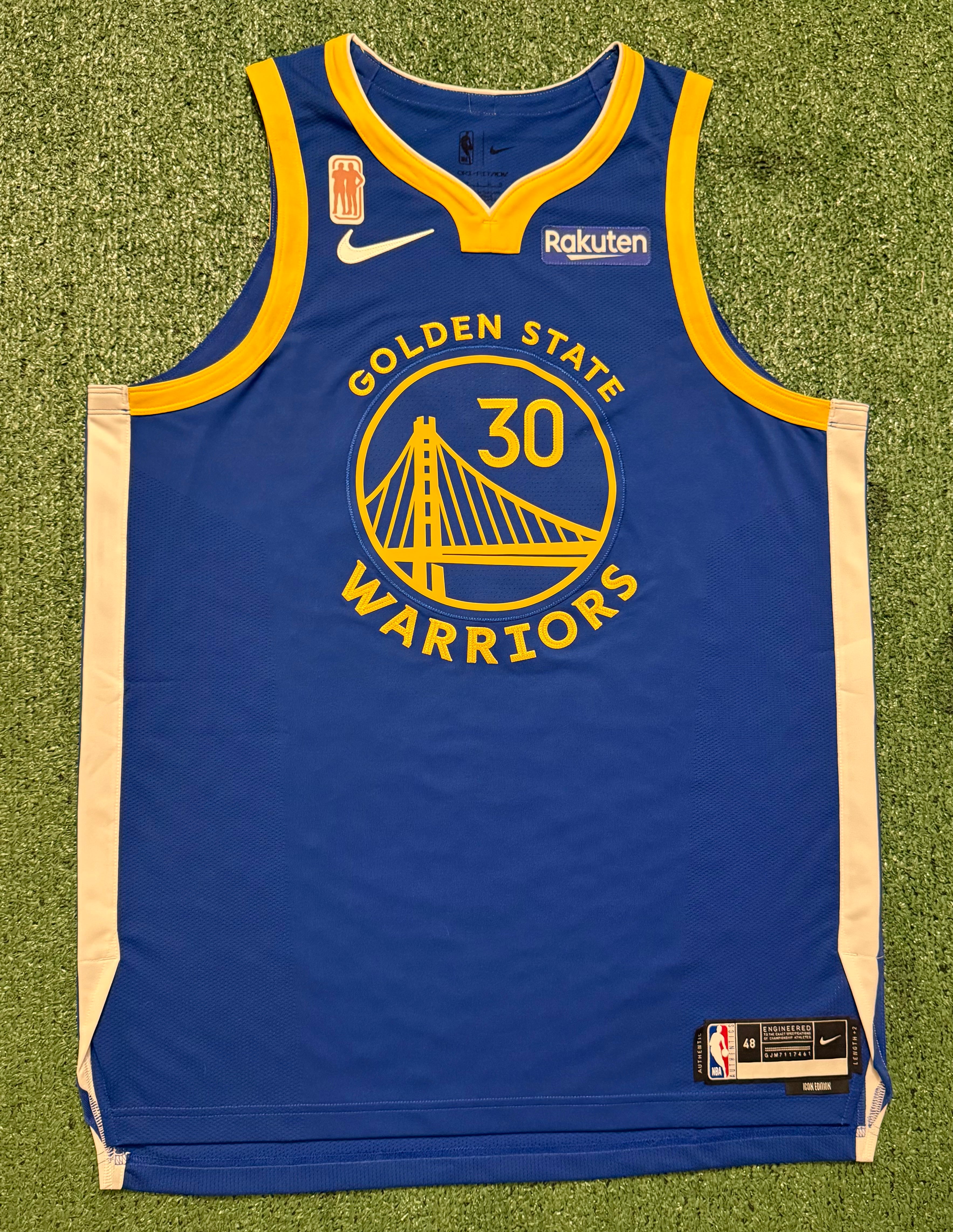 Steph Curry Golden State Warriors Jersey #30 Nike ADV Authentic Blue Size 48 (L) NBA