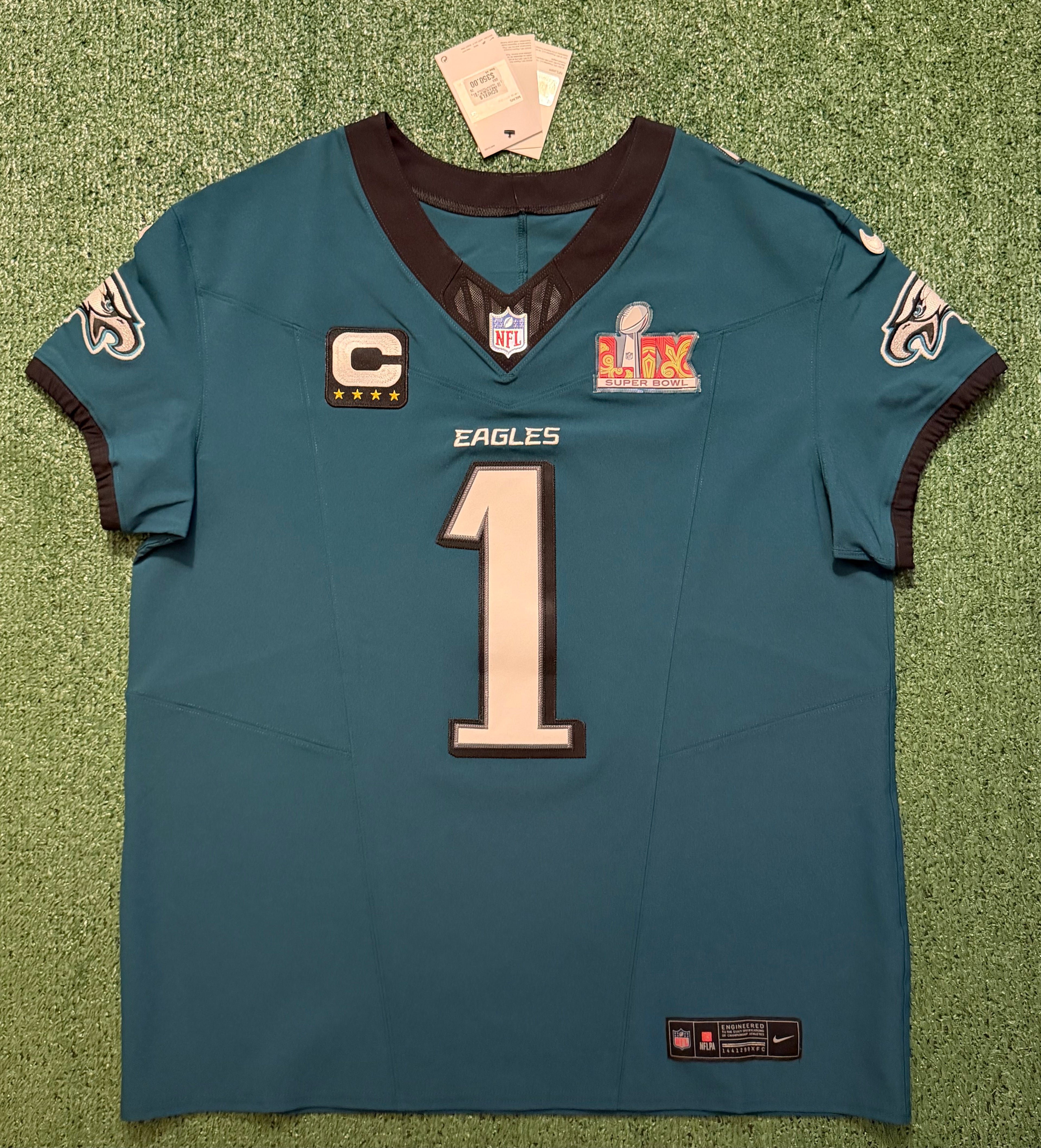 Jalen Hurts Philadelphia Eagles Jersey #1 Nike Vapor FUSE Elite Green size 48 (XL) NFL