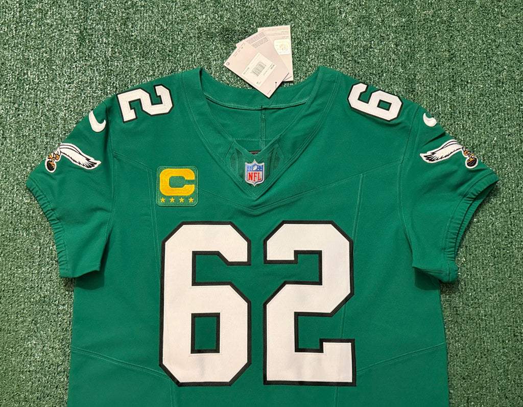 Jason Kelce Philadelphia Eagles Jersey #62 Nike Vapor FUSE Elite Kelly Green size 44 (Large) NFL