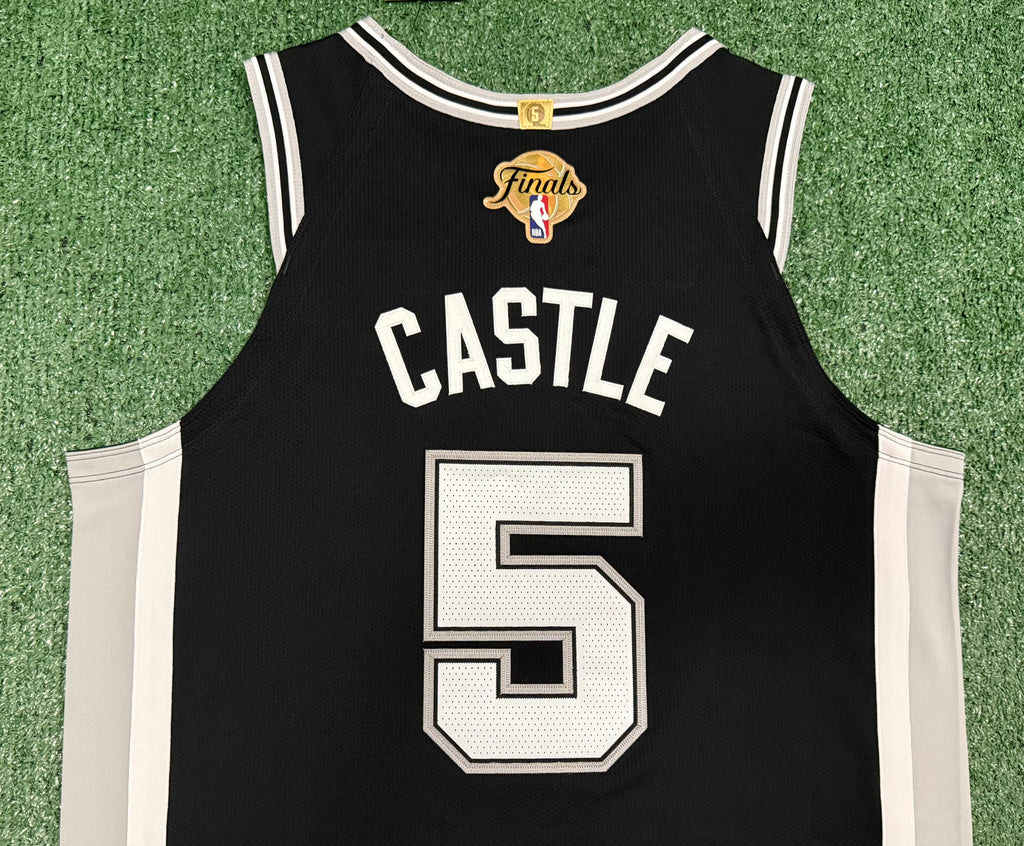 Stephon Castle San Antonio Spurs Jersey #5 Nike ADV Authentic Black Size 48 (L) NBA