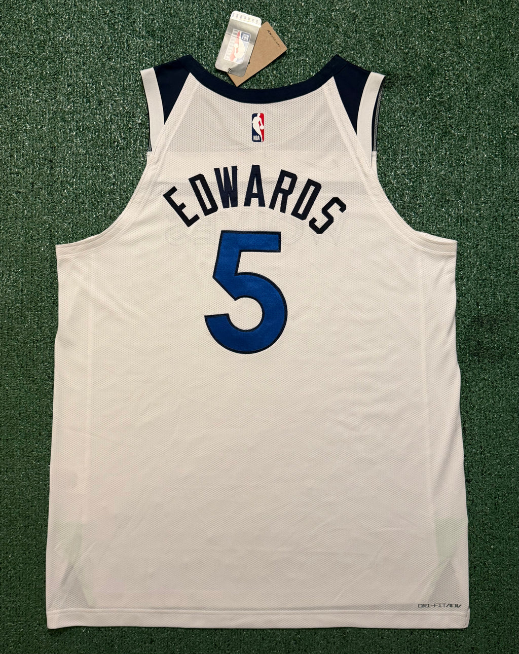 Anthony Edwards Minnesota Timberwolves Jersey #5 Nike ADV Authentic White Size 52 (XL) NBA