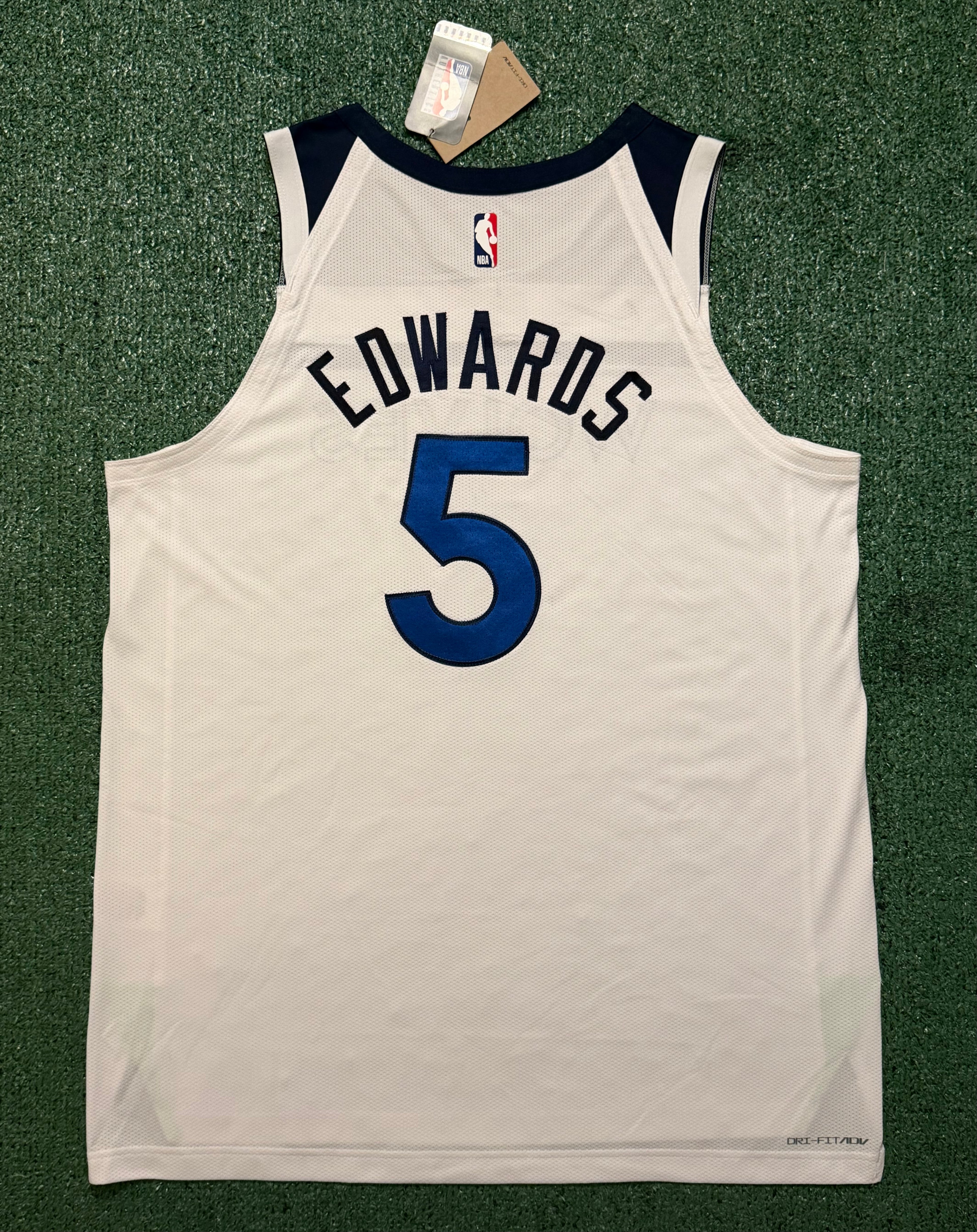 Anthony Edwards Minnesota Timberwolves Jersey #5 Nike ADV Authentic White Size 52 (XL) NBA
