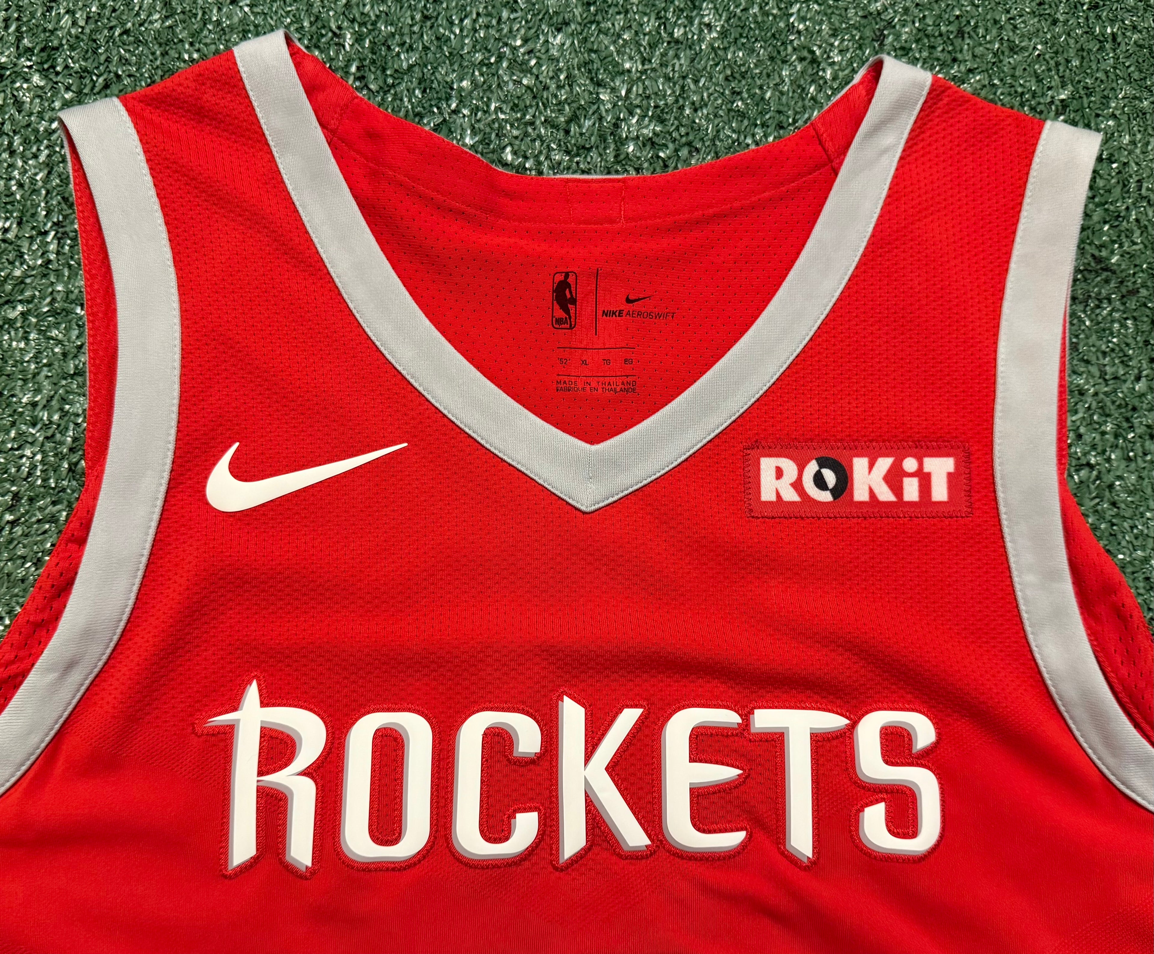 James Harden Houston Rockets Jersey #1 Nike AeroSwift Authentic Red Size 52 (XL) NBA