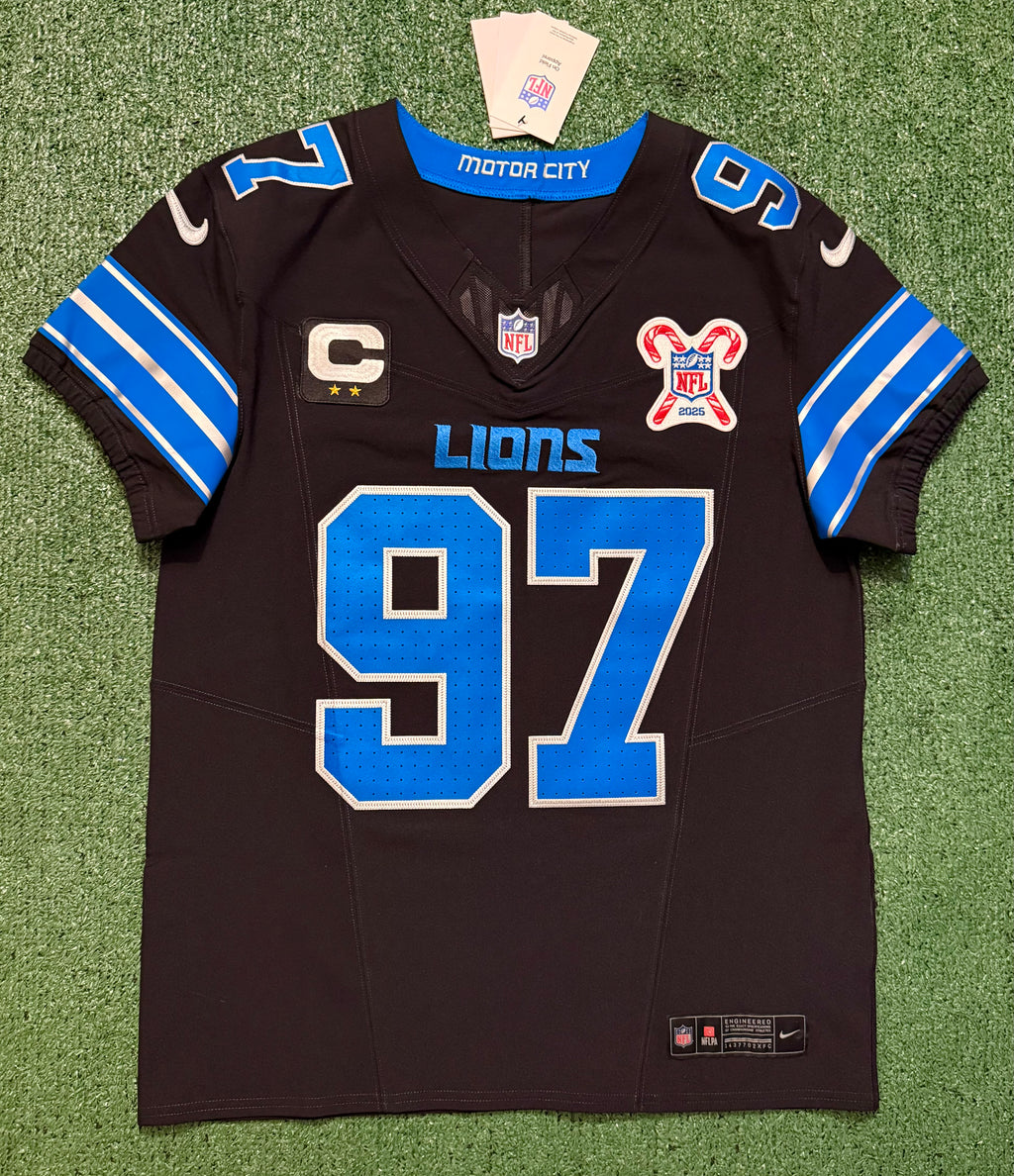Aidan Hutchinson Detroit Lions Jersey #97 Nike Vapor FUSE Elite black size 40 (Medium) NFL