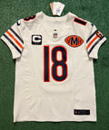 Caleb Williams Chicago Bears Jersey #18 Nike Vapor FUSE Elite White Size 40 (Medium) NFL