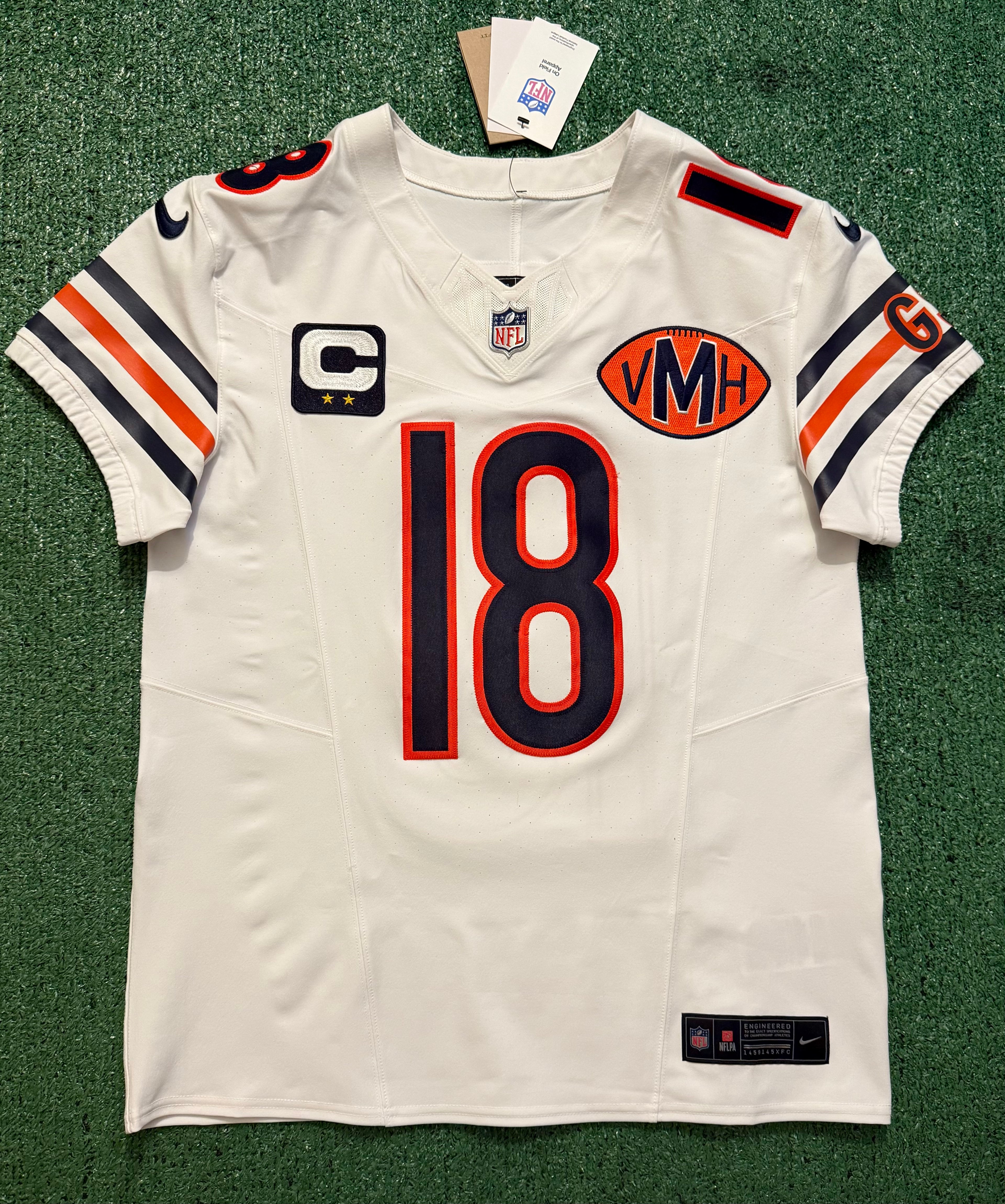 Caleb Williams Chicago Bears Jersey #18 Nike Vapor FUSE Elite White Size 40 (Medium) NFL
