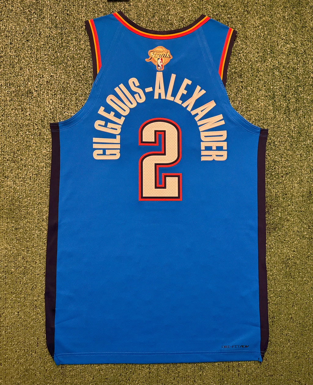 Shai Gilgeous-Alexander Oklahoma City Thunder Jersey #2 Nike ADV Authentic Blue Size 44 (M) NBA