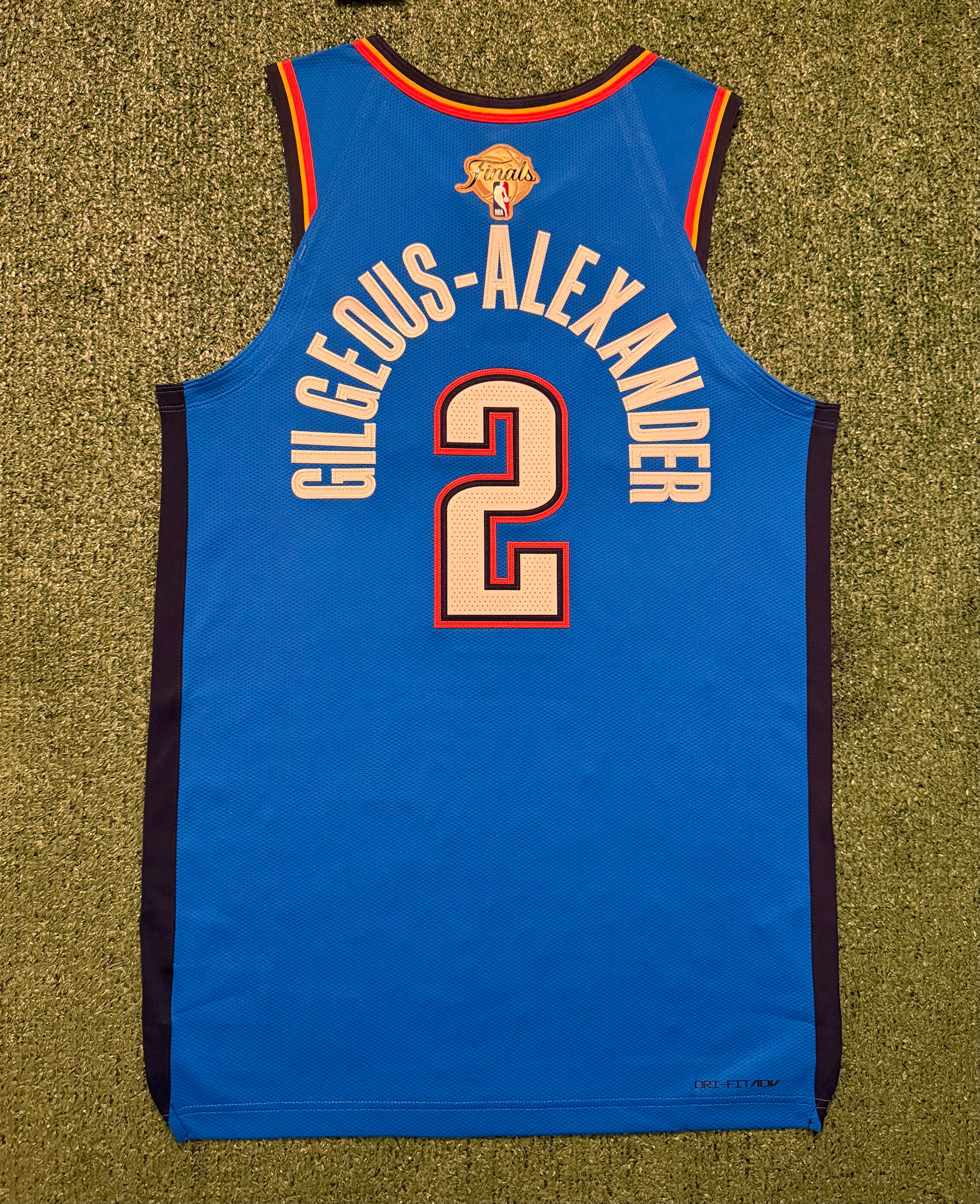 Shai Gilgeous-Alexander Oklahoma City Thunder Jersey #2 Nike ADV Authentic Blue Size 44 (M) NBA