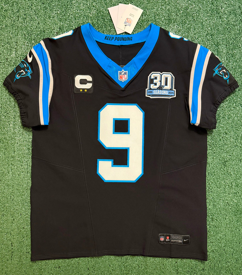 Bryce Young Carolina Panthers Jersey #9 Nike Vapor FUSE Elite Black Size 44 (Large) NFL