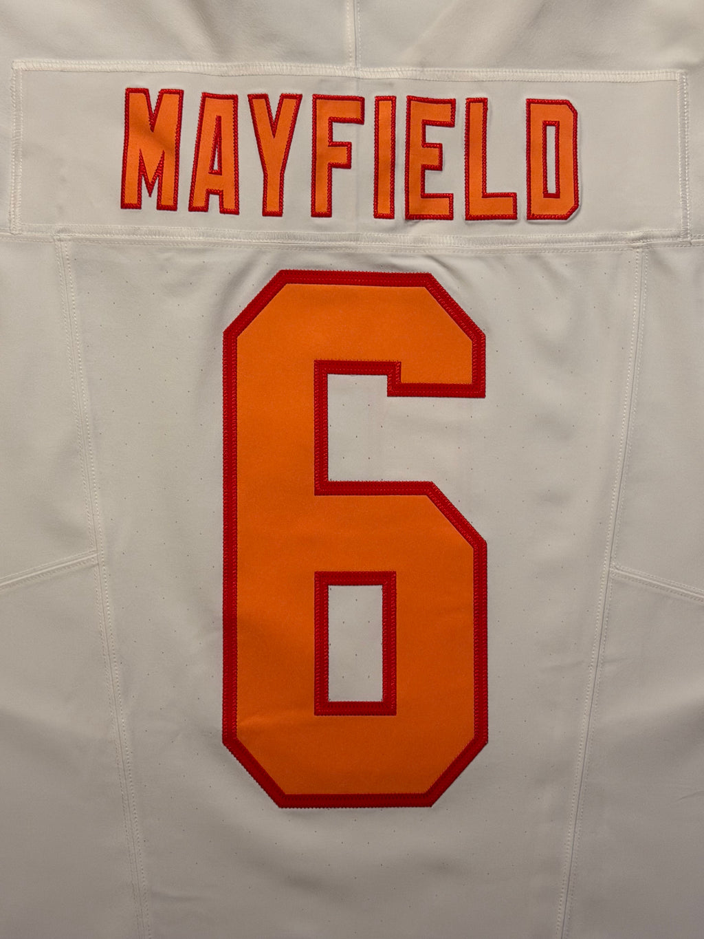 Baker Mayfield Tampa Bay Buccaneers Jersey #6 Nike Vapor FUSE Elite White Creamsicle size 44 (Large) NFL