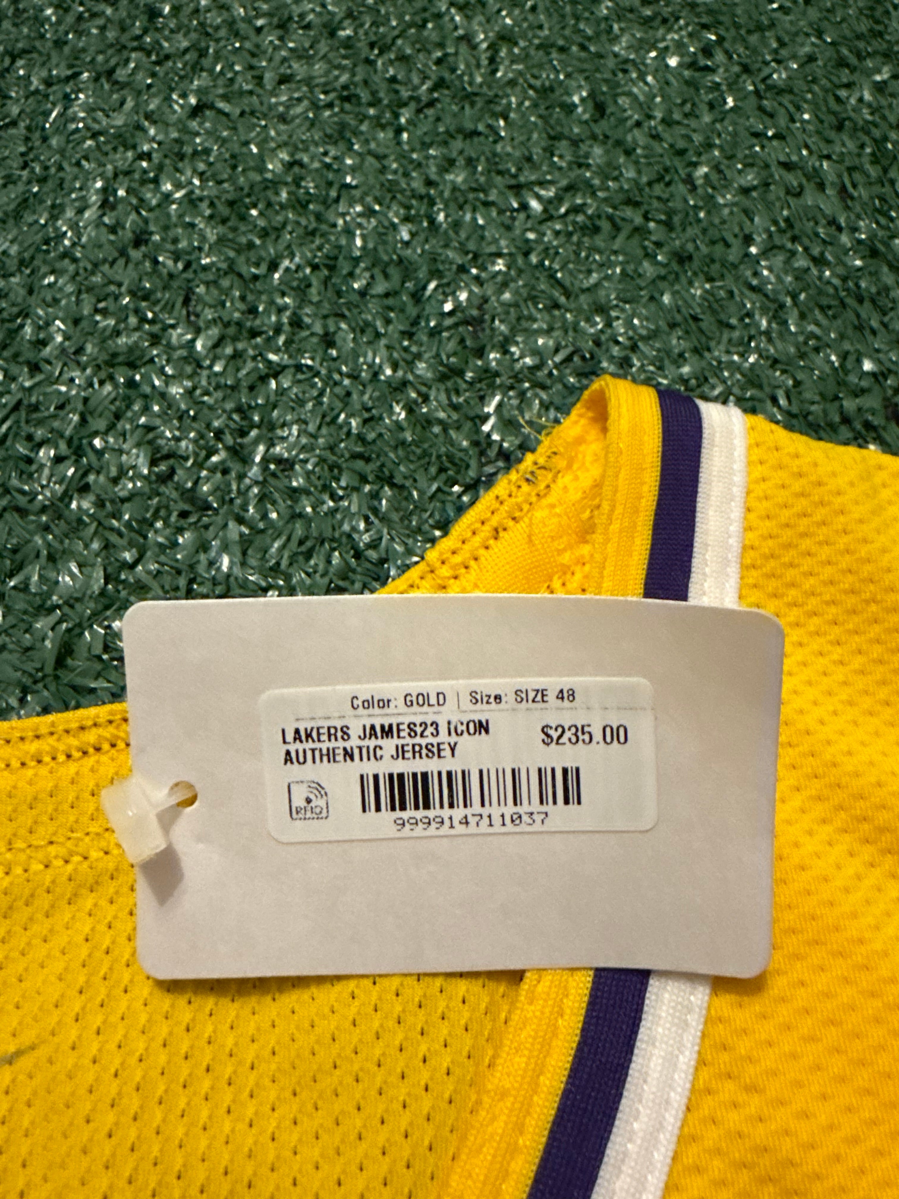 LeBron James Los Angeles Lakers Jersey #23 Nike ADV Authentic Gold Size 48 (L) NBA