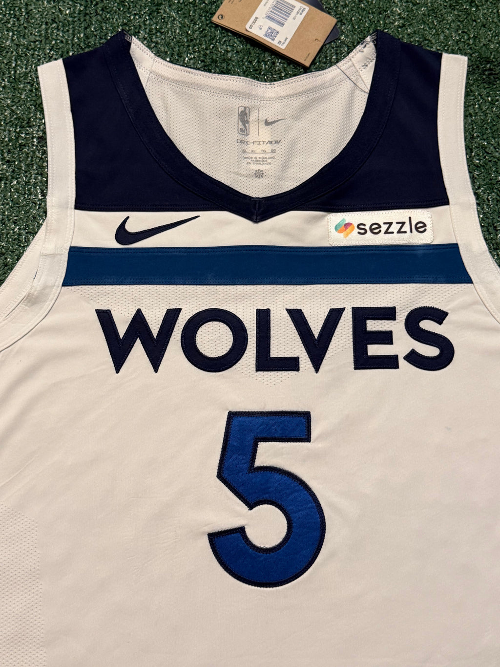 Anthony Edwards Minnesota Timberwolves Jersey #5 Nike ADV Authentic White Size 52 (XL) NBA