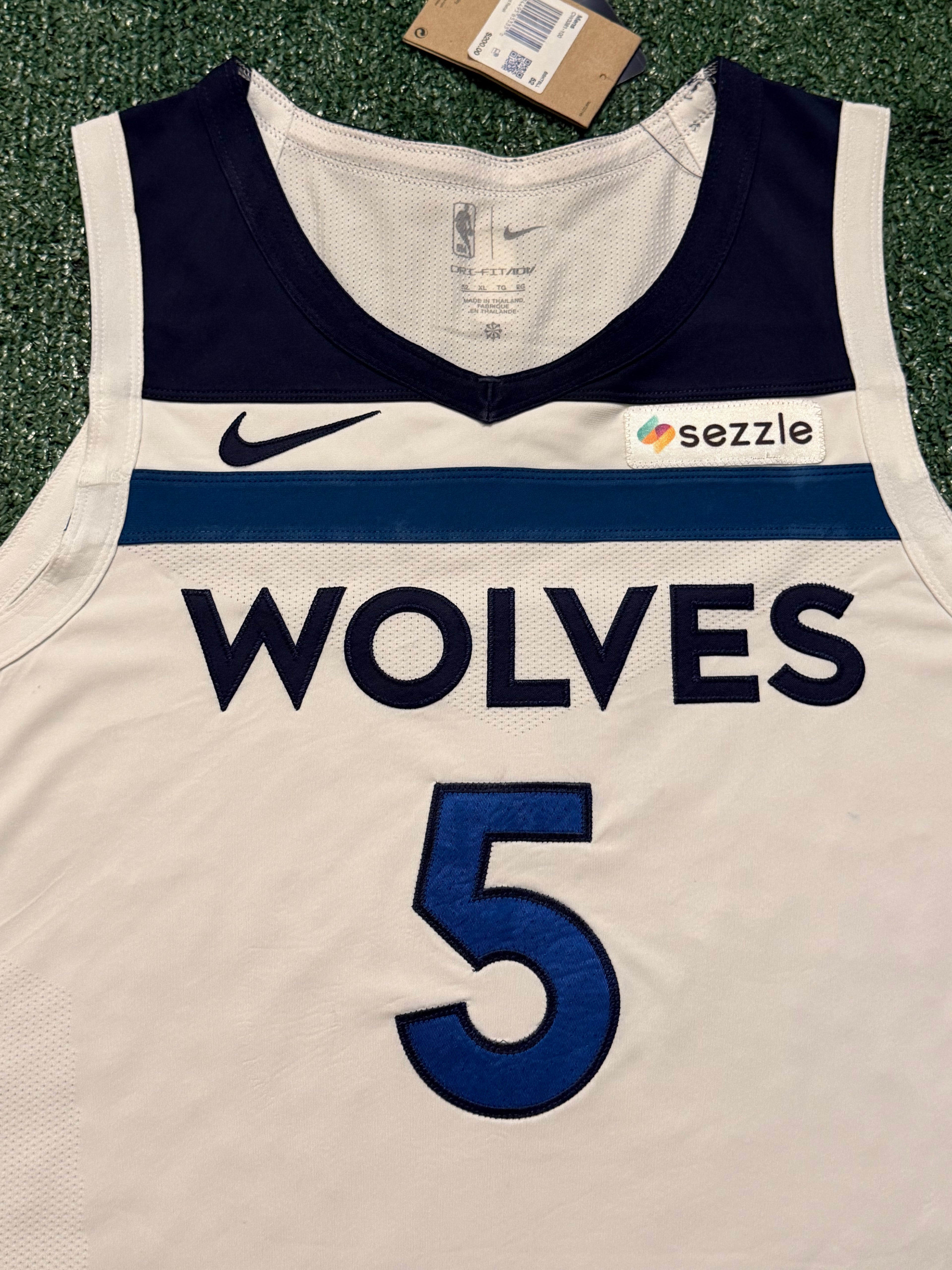 Anthony Edwards Minnesota Timberwolves Jersey #5 Nike ADV Authentic White Size 52 (XL) NBA