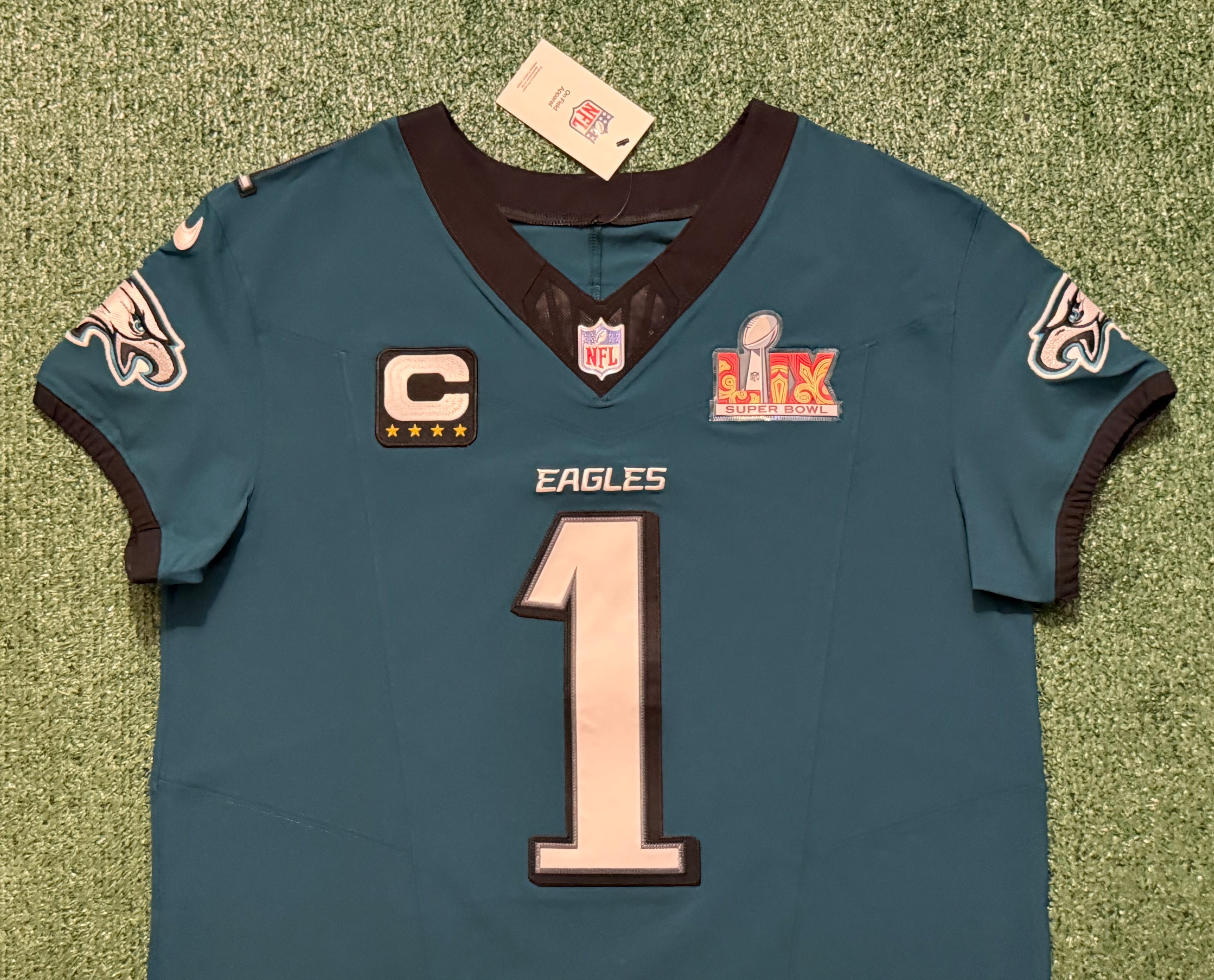 Jalen Hurts Philadelphia Eagles Jersey #1 Nike Vapor FUSE Elite Green size 44 (Large) NFL