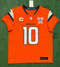 Bo Nix Denver Broncos Jersey #10 Nike Vapor Fuse Elite Orange Size 44 (L) NFL