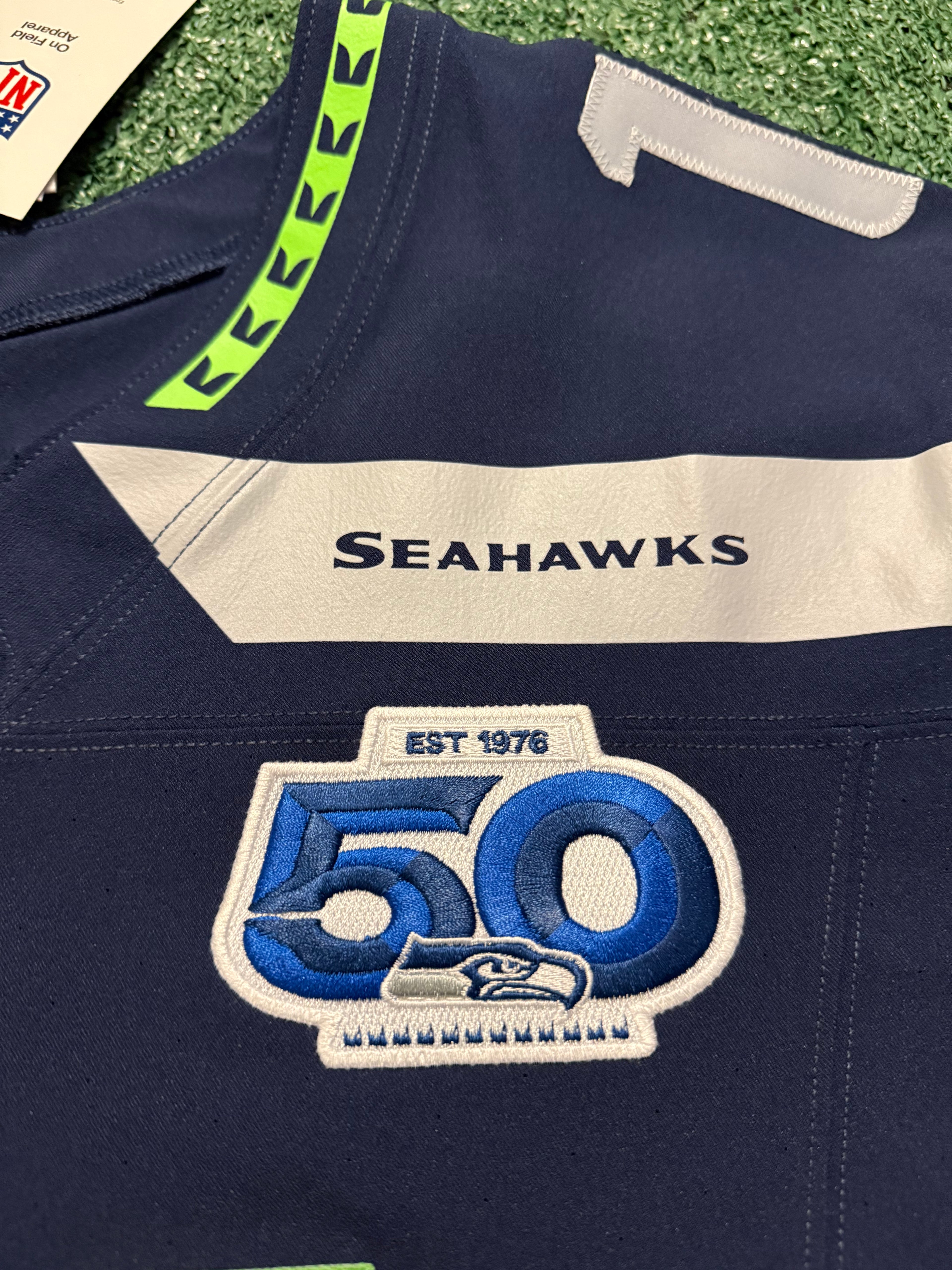 Sam Darnold Seattle Seahawks Jersey #14 Nike Vapor FUSE Elite Navy Size 48 (XL) NFL