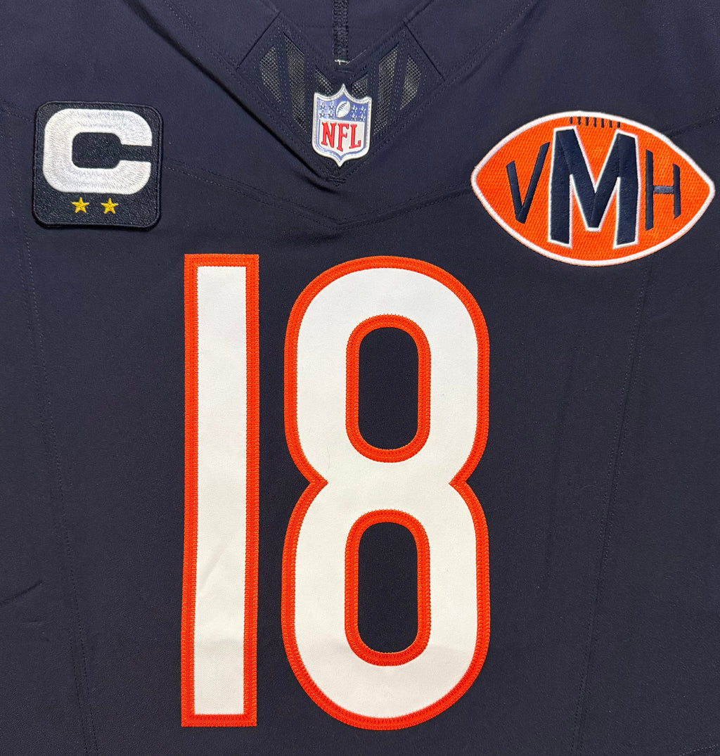 Caleb Williams Chicago Bears Jersey #18 Nike Vapor FUSE Elite Navy Size 52 (XXL) NFL