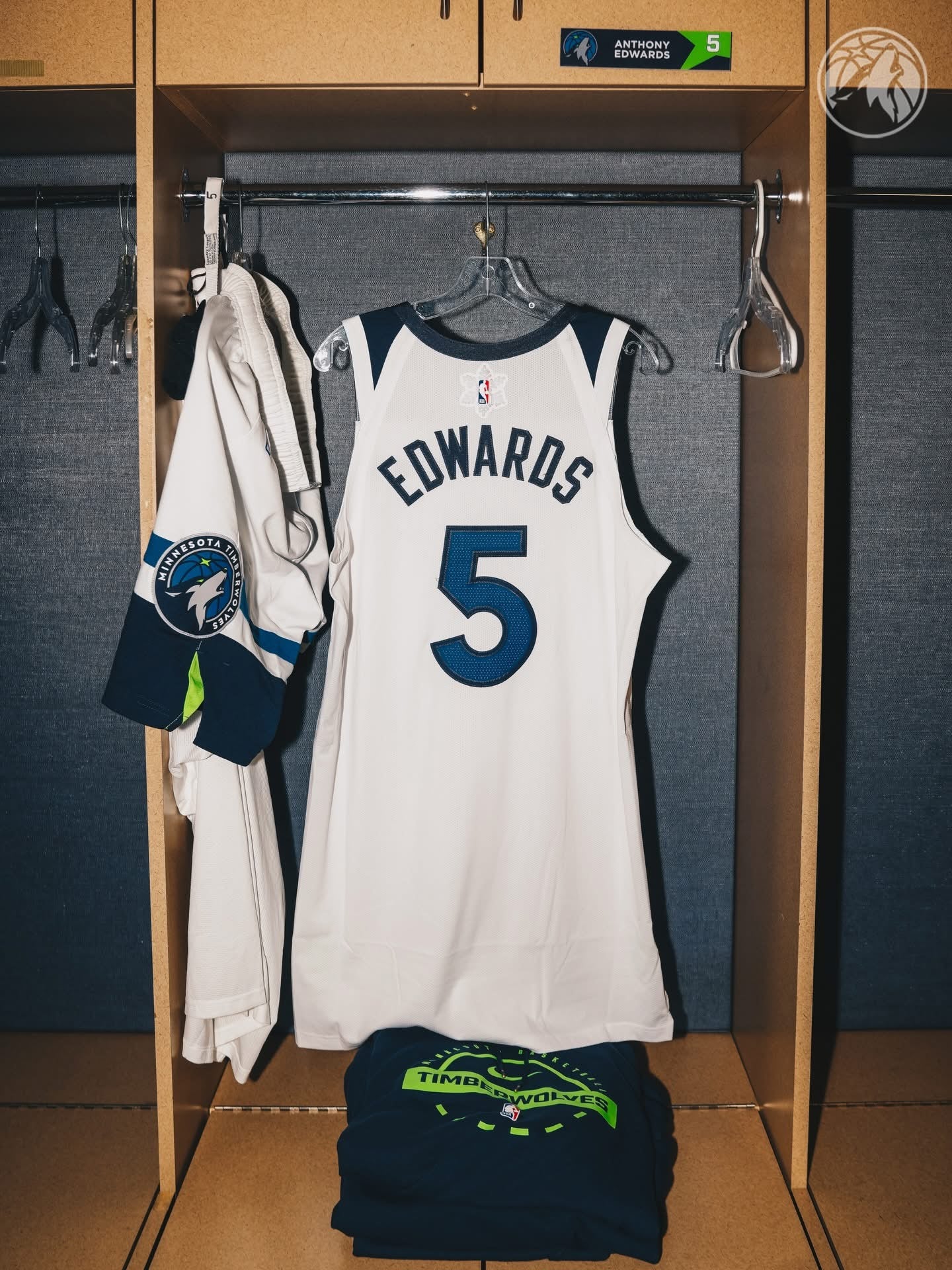 Anthony Edwards Minnesota Timberwolves Jersey #5 Nike ADV Authentic White Size 52 (XL) NBA