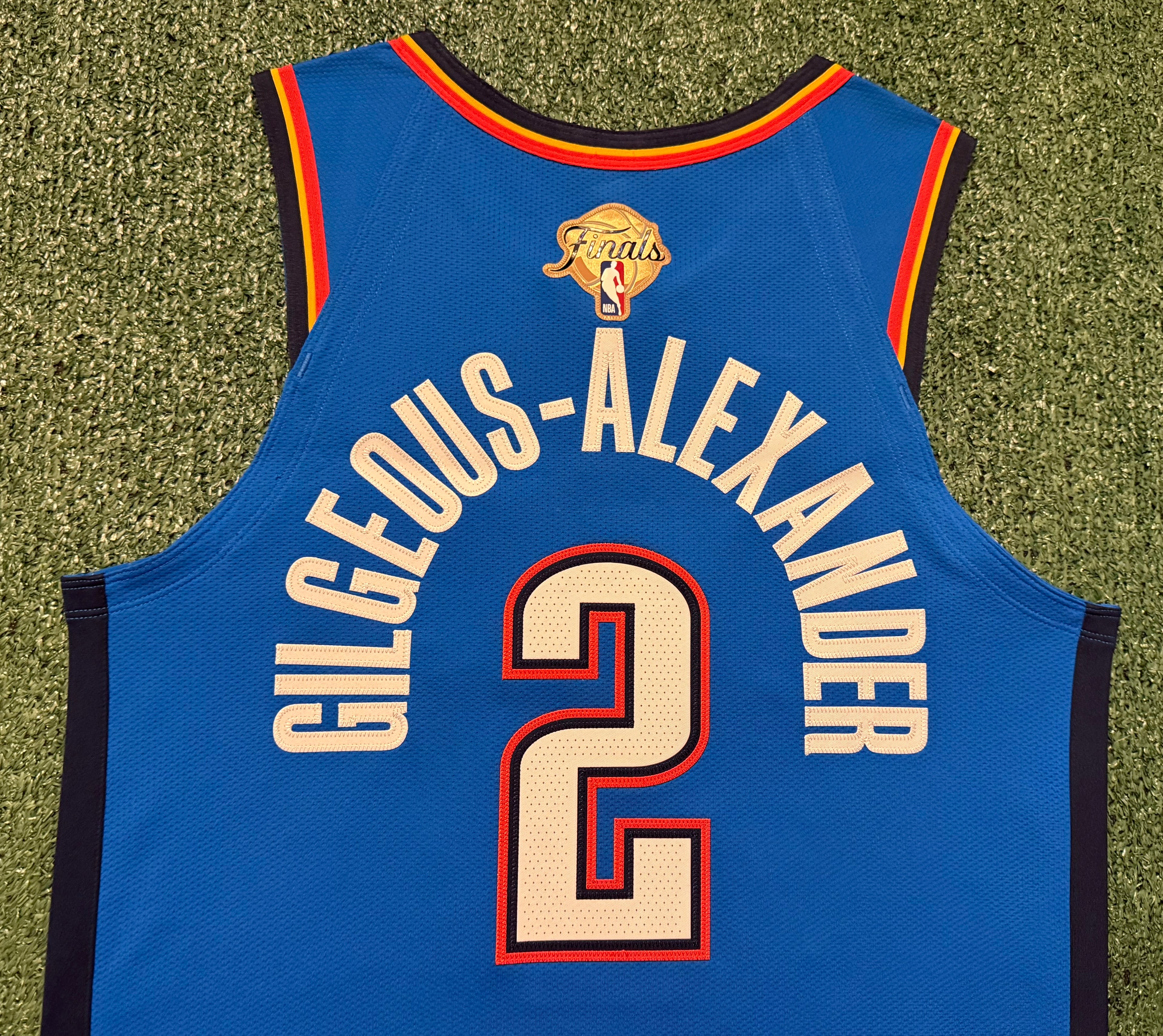 Shai Gilgeous-Alexander Oklahoma City Thunder Jersey #2 Nike ADV Authentic Blue Size 44 (M) NBA