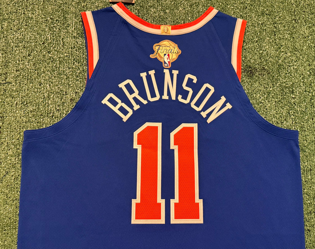 Jalen Brunson New York Knicks Jersey #11 Finals Nike ADV Authentic Blue Size 48 (L) NBA