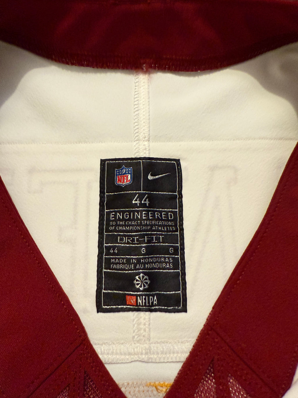 Jayden Daniels Washington Commanders Jersey #5 Nike Vapor Fuse Elite White size 44 (Large) NFL